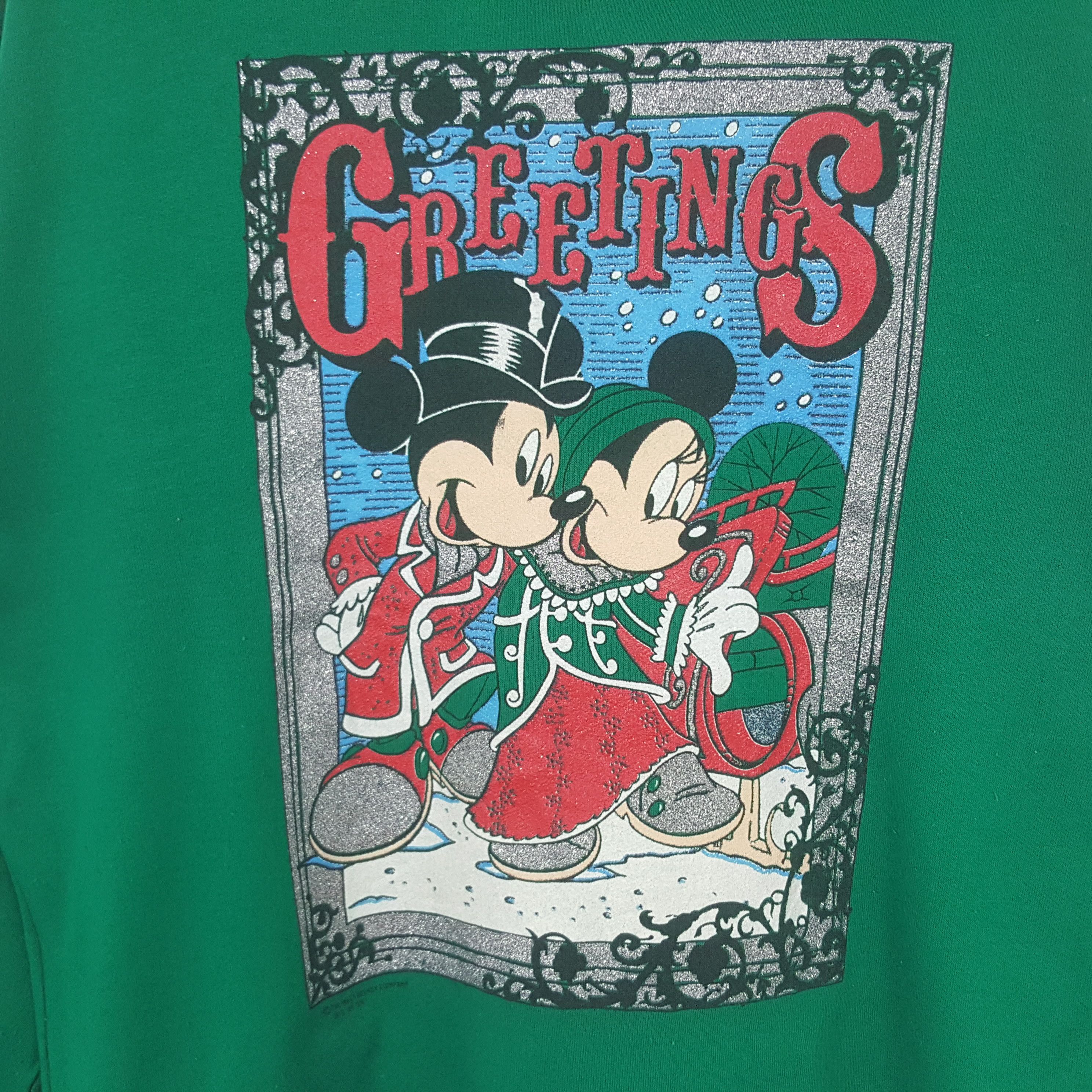 Disney Vintage Mickey Mouse Disney 90's Christmas Sweatshirt RR5 Size US L / EU 52-54 / 3 - 2 Thumbnail