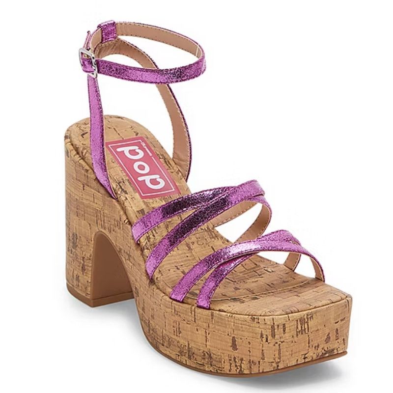 Other Pop Womens Kallie Heeled Sandals Pink Fuschia Multicolor Size US 8 / IT 38 - 14 Thumbnail