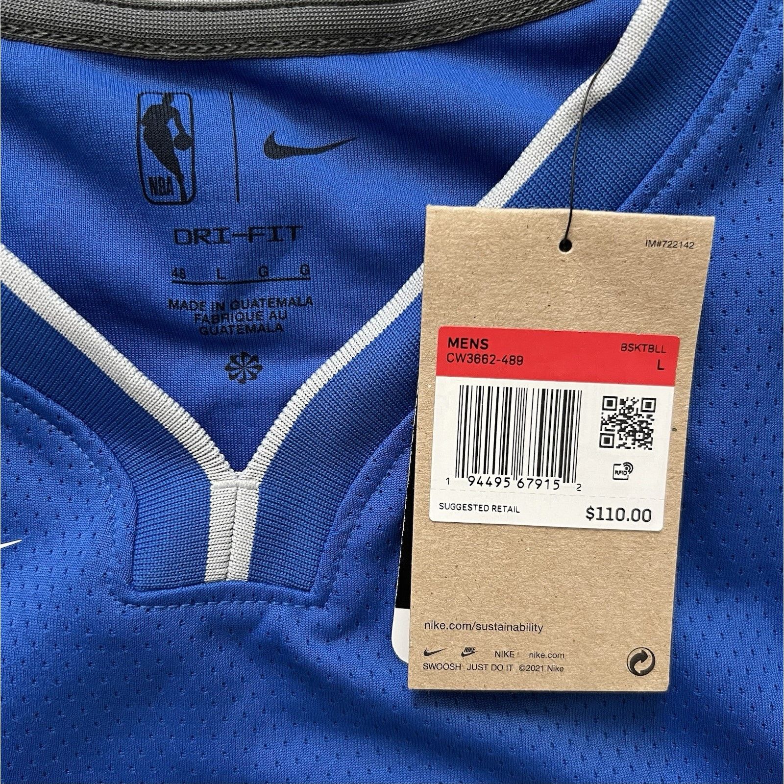 Nike Nike Dallas Mavericks Luka Doncic Swingman Jersey Size US L / EU 52-54 / 3 - 5 Thumbnail