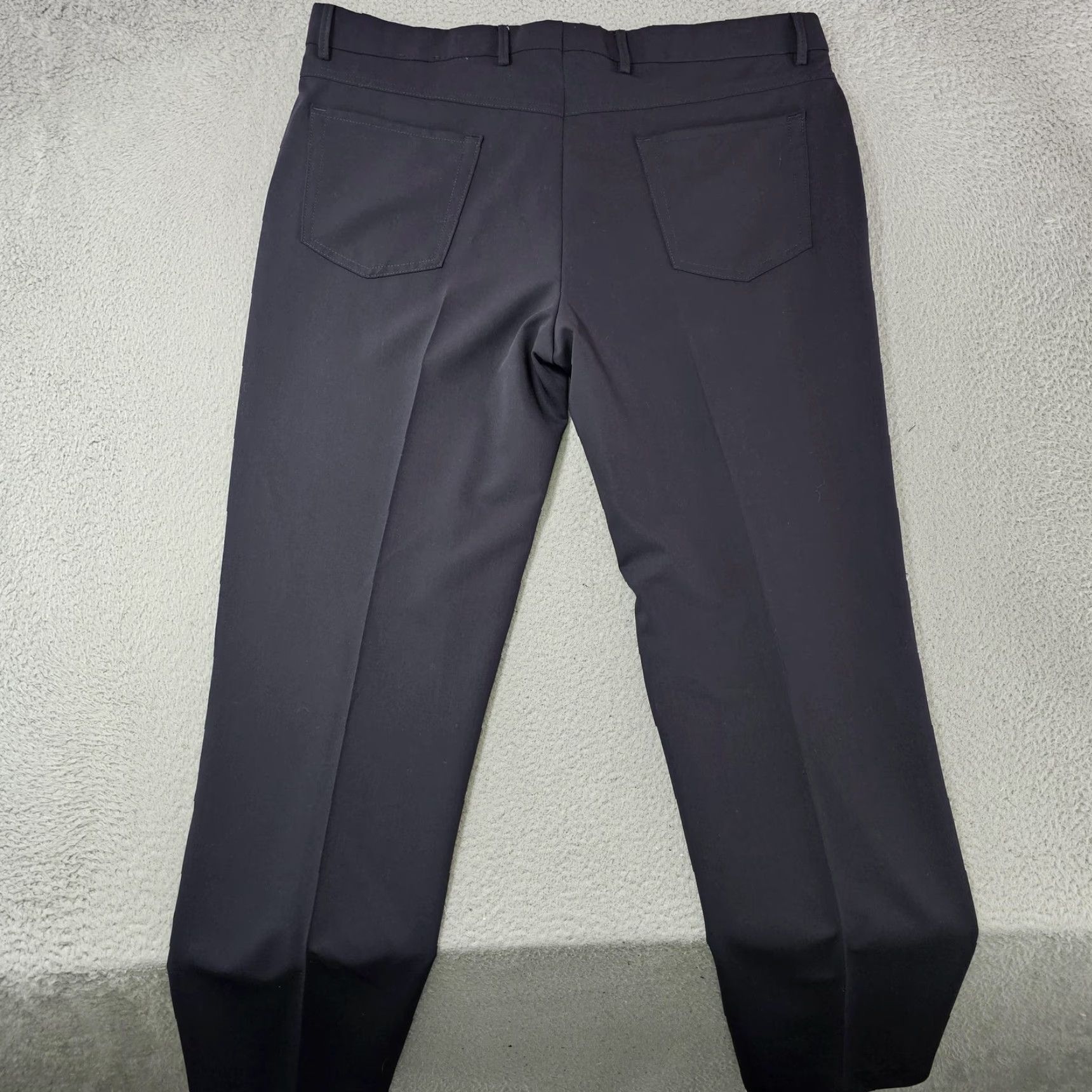 Vintage BALLIN Dress Pants Mens 38x32 Black Comfort-EZE Travel Stretch Straight Fit Mens Pants Black 38x32 Business Casual Slit? Size US 38 / EU 54 - 5 Thumbnail