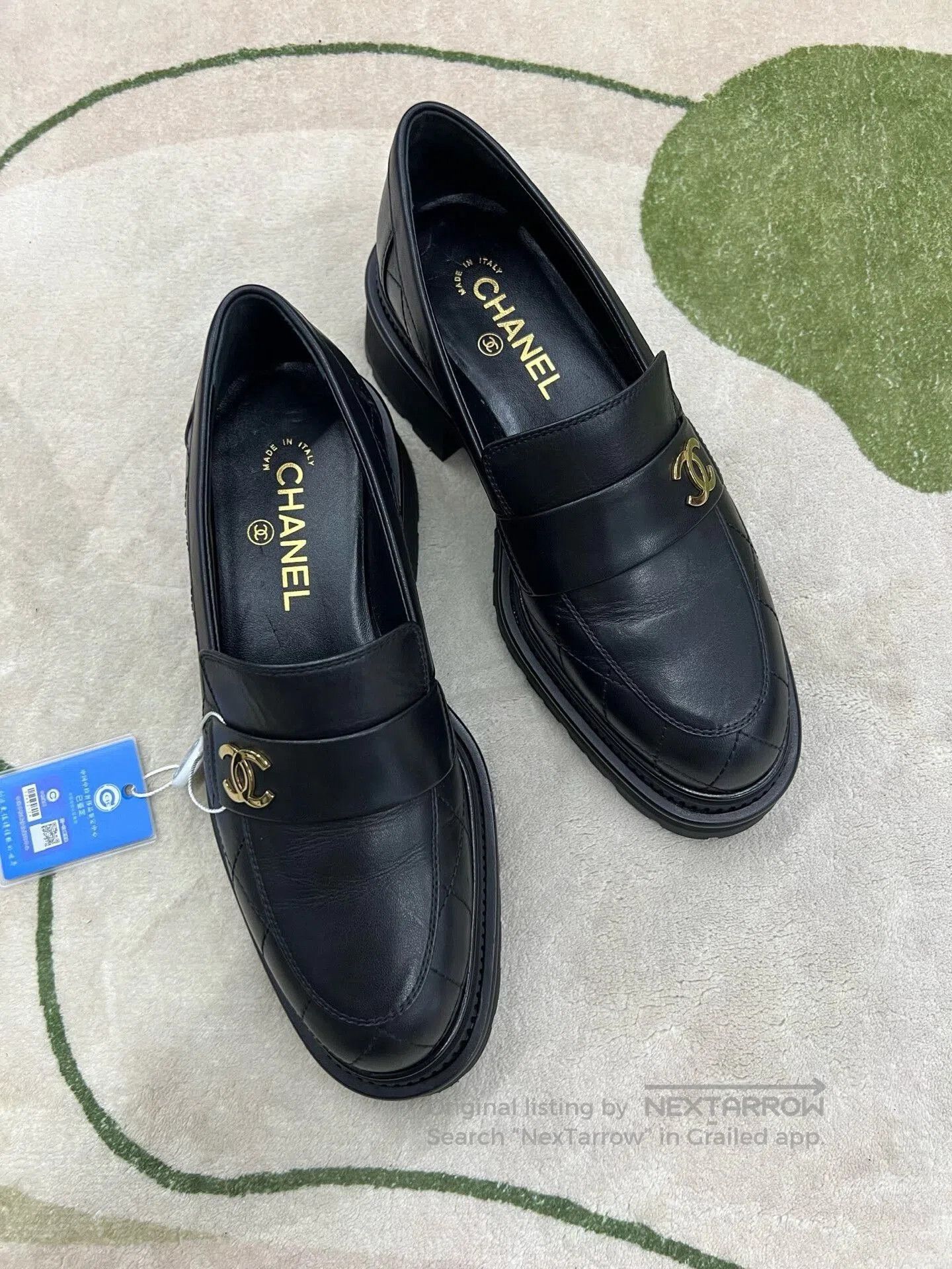 Chanel Chanel Black Quilted Platform Loafers. Size US 7.5 / IT 37.5 - 3 Thumbnail