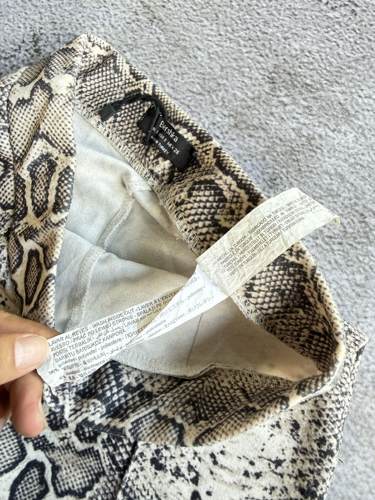 Hysteric Glamour Bershka Pyton Snake Skin Flared Pants Size US 26 / EU 42 - 7 Thumbnail