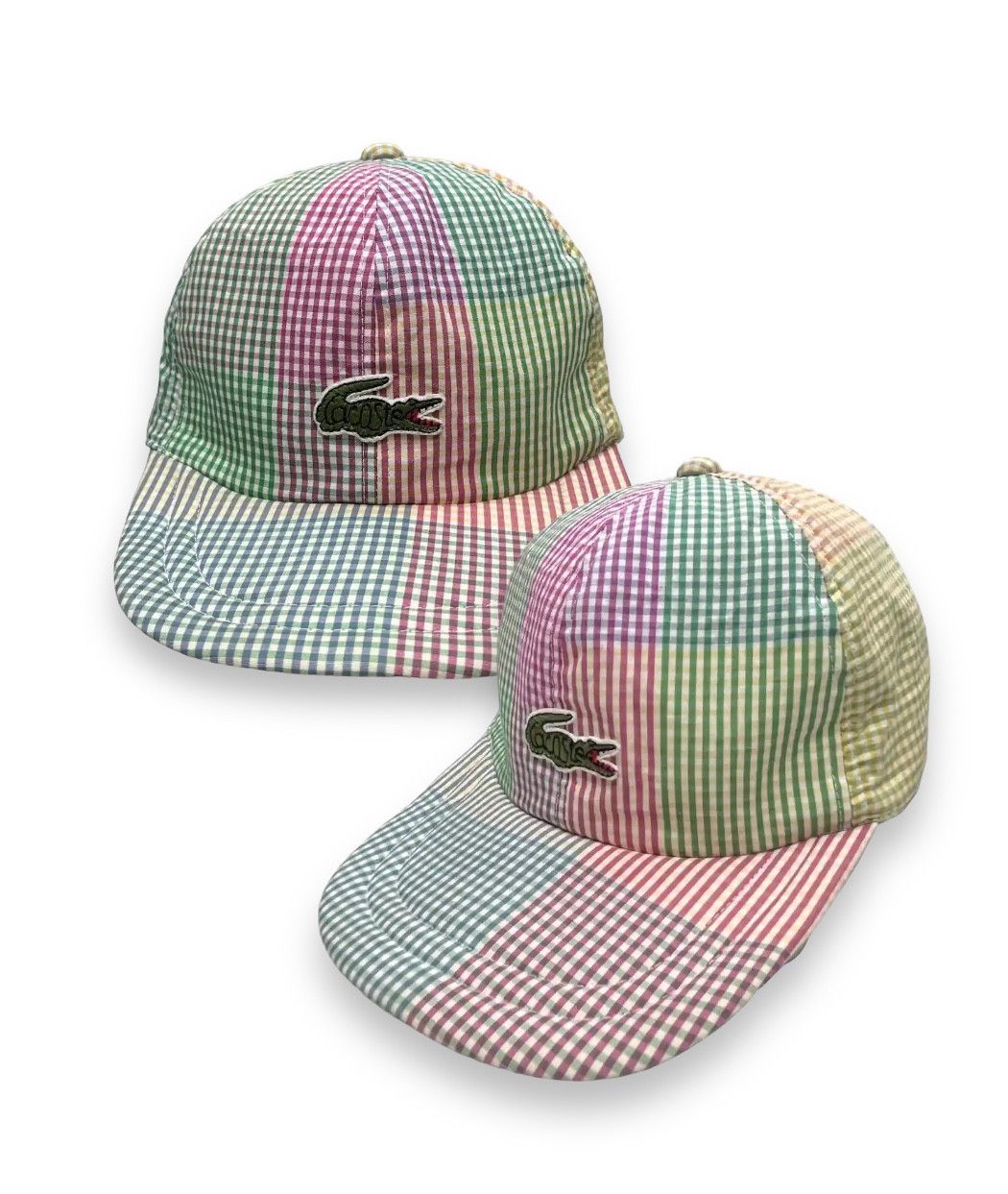 Lacoste 🔥Vtg 80’s LACOSTE Hype Small Check Multicolor Snapback Hat Size ONE SIZE - 1 Thumbnail