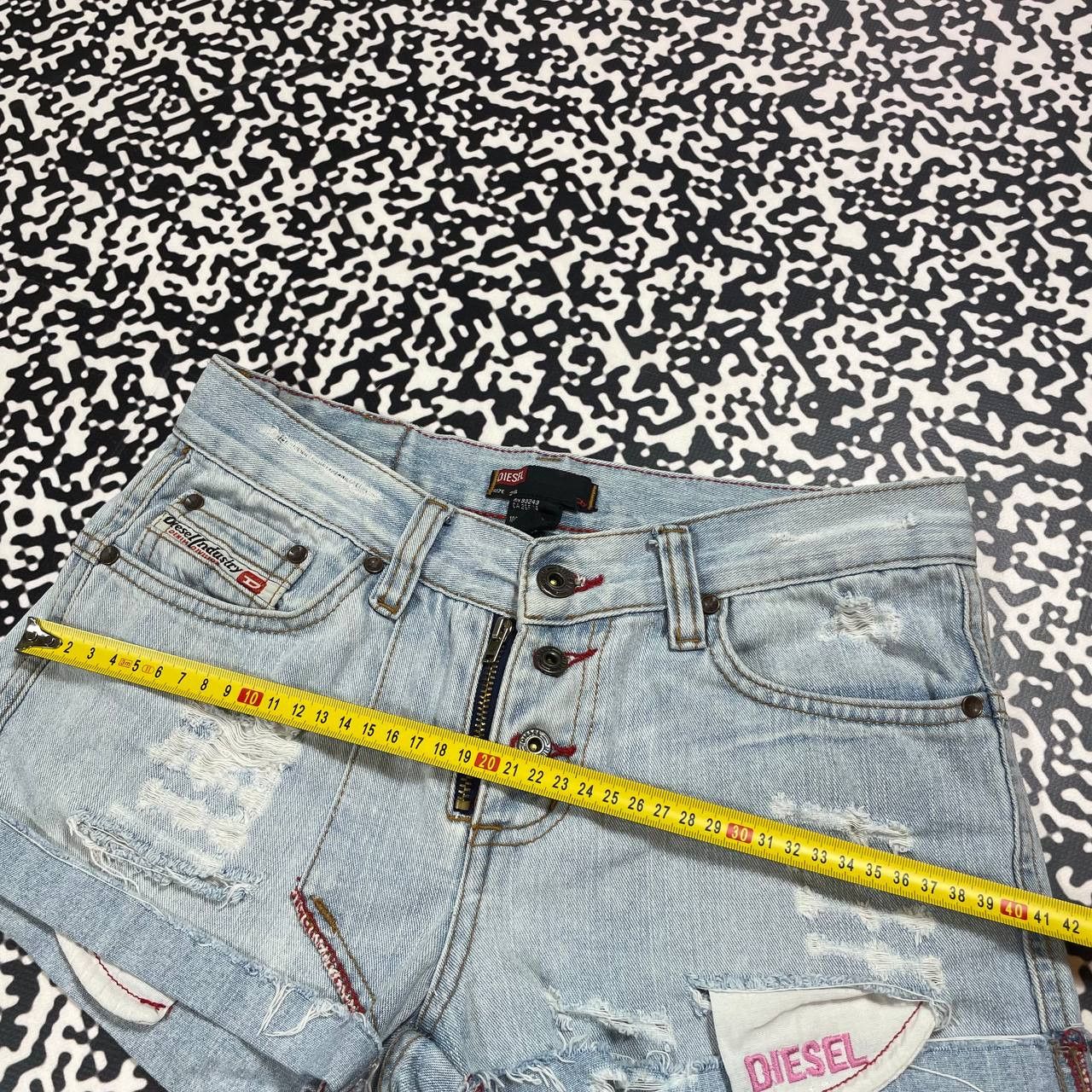 Diesel Vintage Y2K Diesel Distressed Style Mini Shorts 90s Style Size 28" / US 6 / IT 42 - 15 Thumbnail