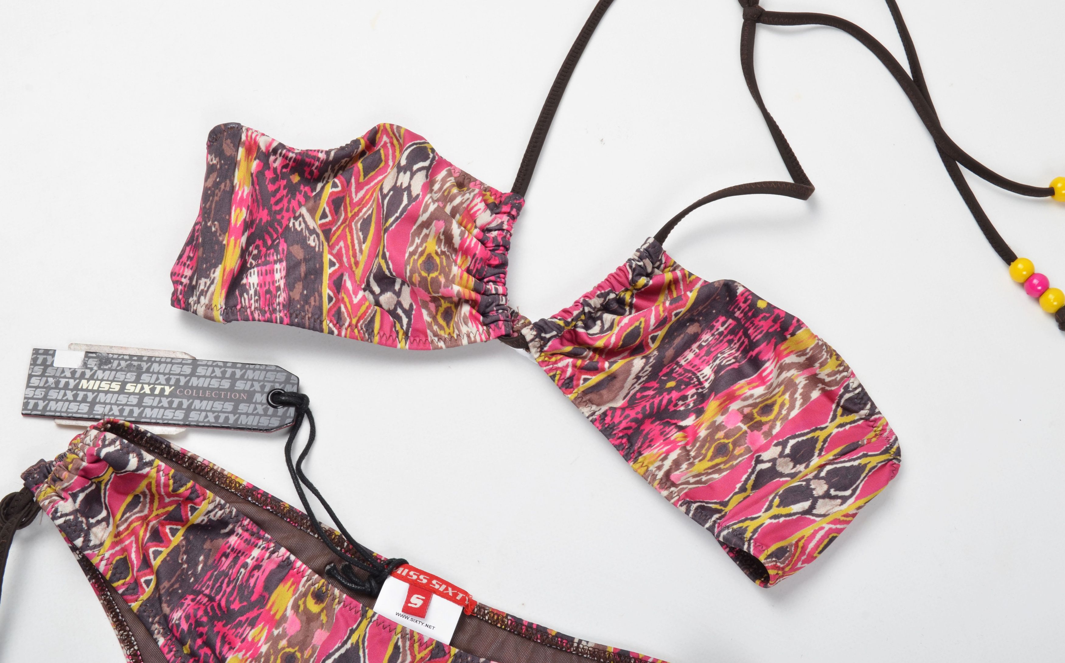 Miss Sixty Vintage Miss Sixty Y2K Boho Bikini Set Swimsuit Size ONE SIZE - 5 Thumbnail