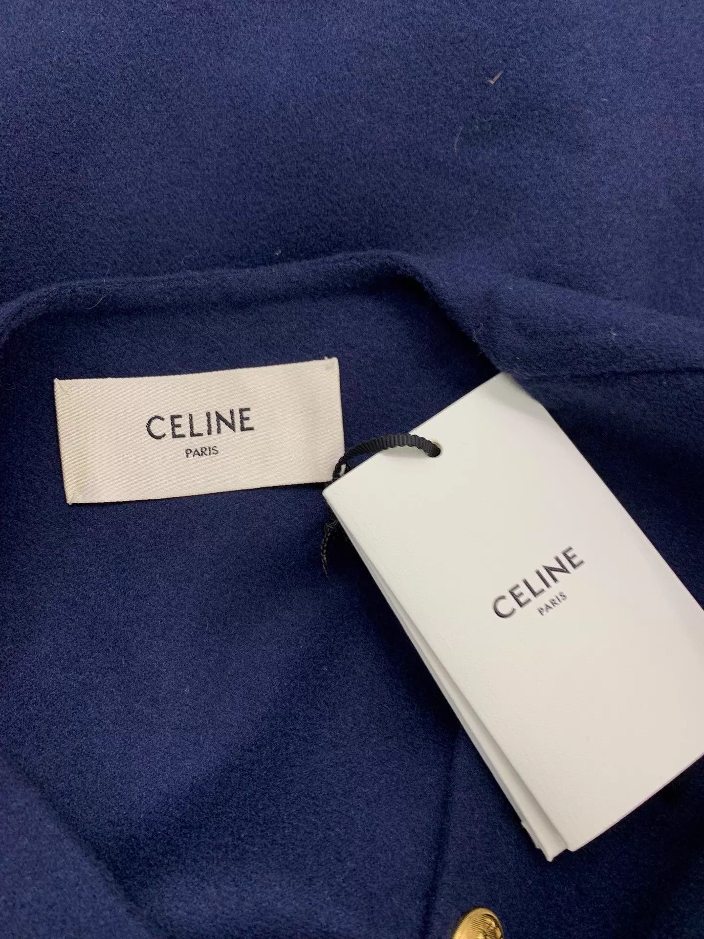 Celine Celine Blue Gold Button Wool Coat Size 36 Unused Size XS / US 0-2 / IT 36-38 - 4 Thumbnail
