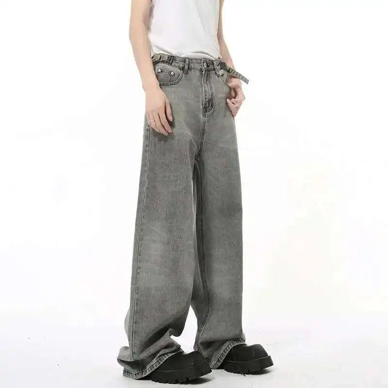 Jean Vintage Straight Loose Wide Leg Street Jeans Size US 32 / EU 48 - 3 Thumbnail