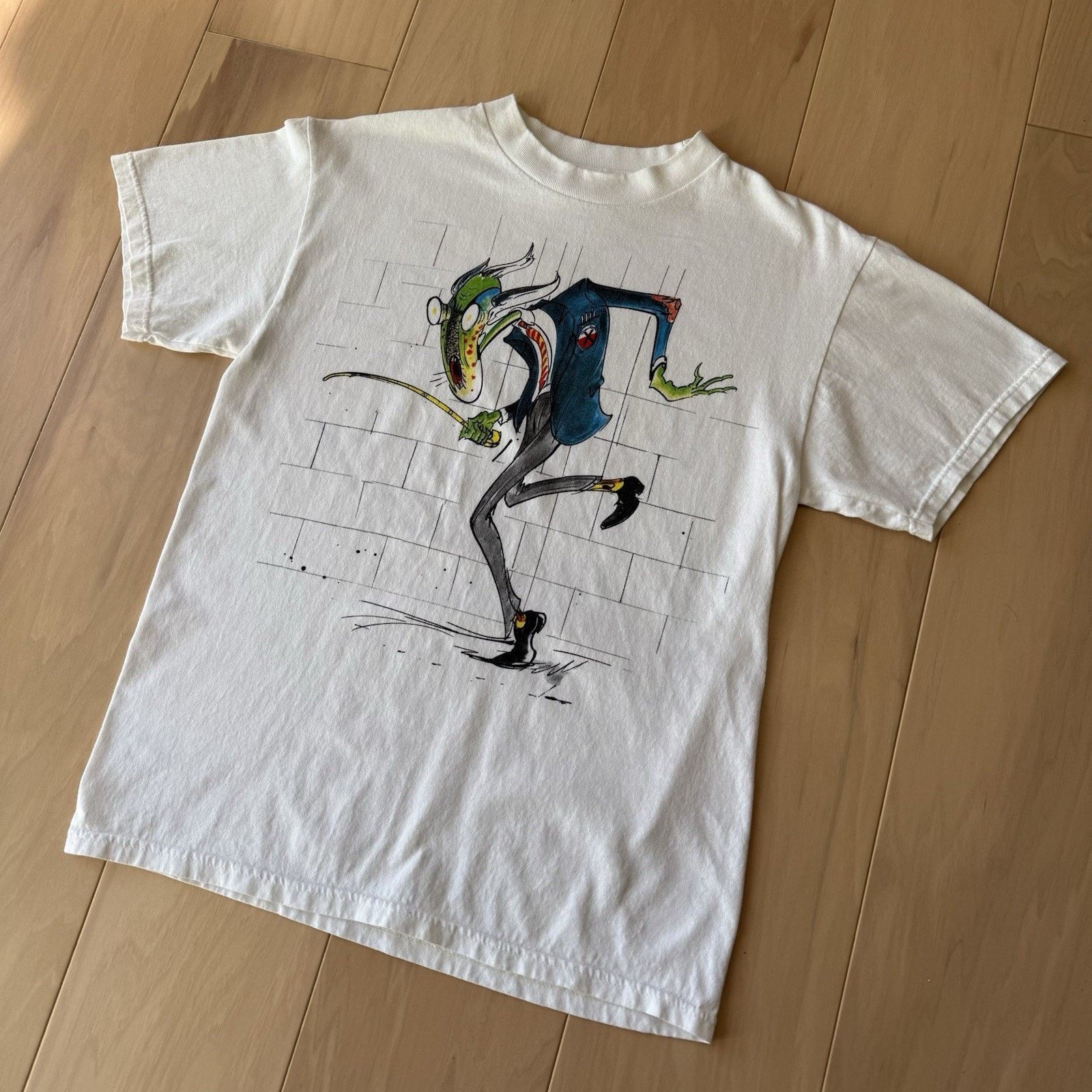 Alstyle × Band Tees Pink Floyd Gerald Scarfe The Wall Shirt Medium White Y2K Size US M / EU 48-50 / 2 - 8 Thumbnail