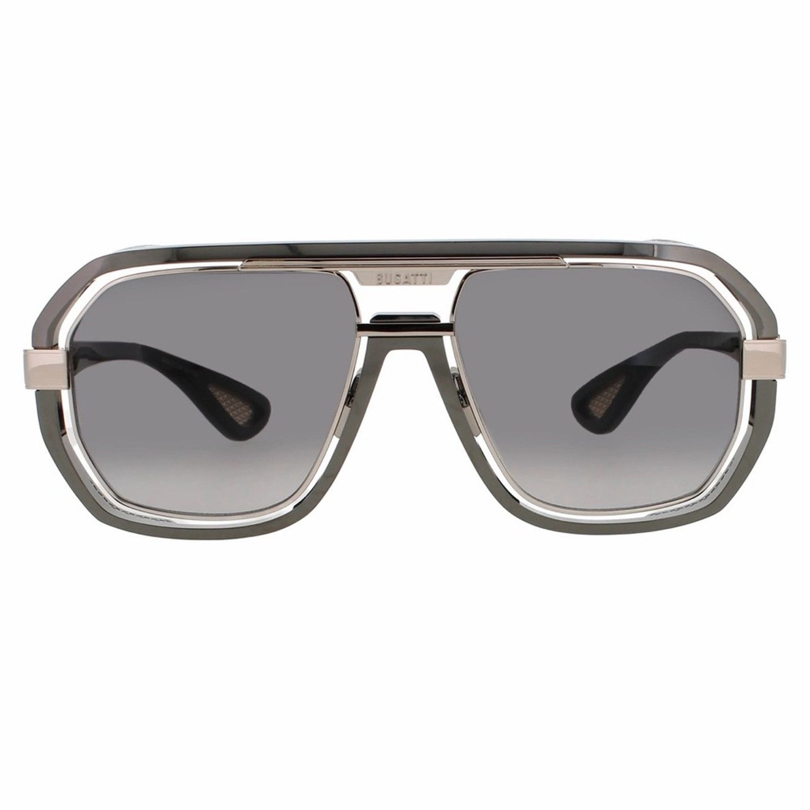 Bugatti New! BUGATTI 08-GM/WG Stylish Gunmetal White Gold Sunglasses Size ONE SIZE - 1 Thumbnail