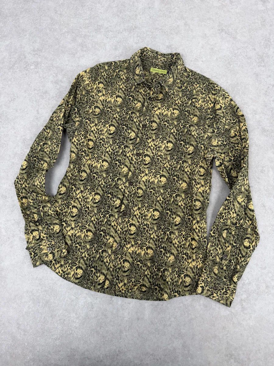 Versace Versace Leopard Print Mafia Shirt Size US S / EU 44-46 / 1 - 5 Thumbnail