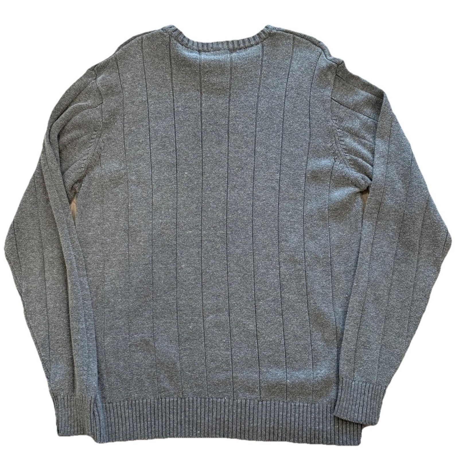 U.S. Polo Assn. US Polo Association Sweater Gray Cable Knit Dark Academia Size US XL / EU 56 / 4 - 6 Thumbnail
