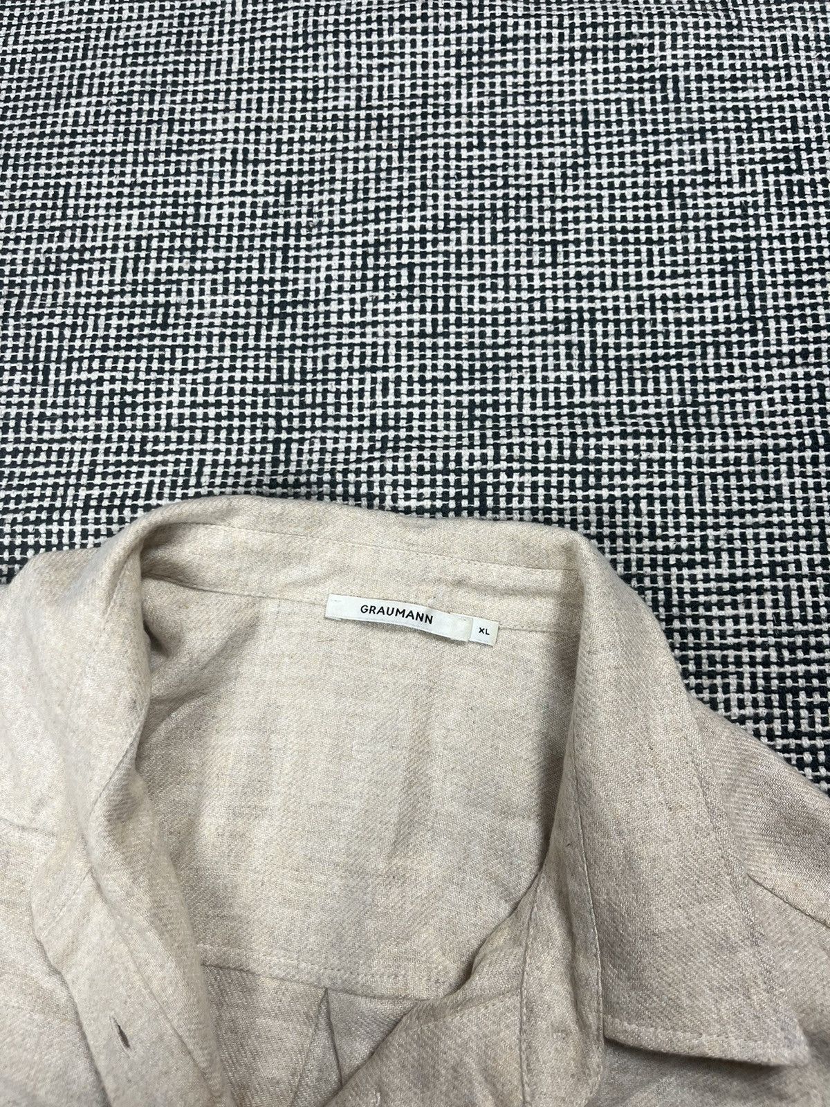 Designer Graumann top quality viscose + wool oversized shirt Size XL / US 12-14 / IT 48-50 - 3 Thumbnail