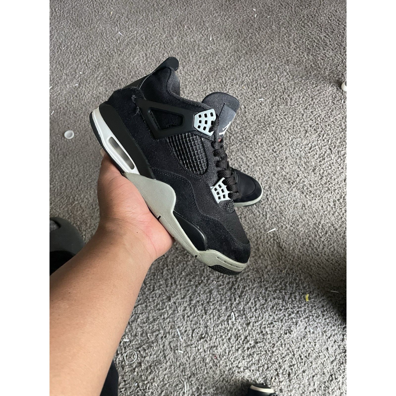 Nike Size 8 - Nike Air Jordan 4 Retro SE Black Canvas Men's Shoes Size US 8 / EU 41 - 1 Thumbnail