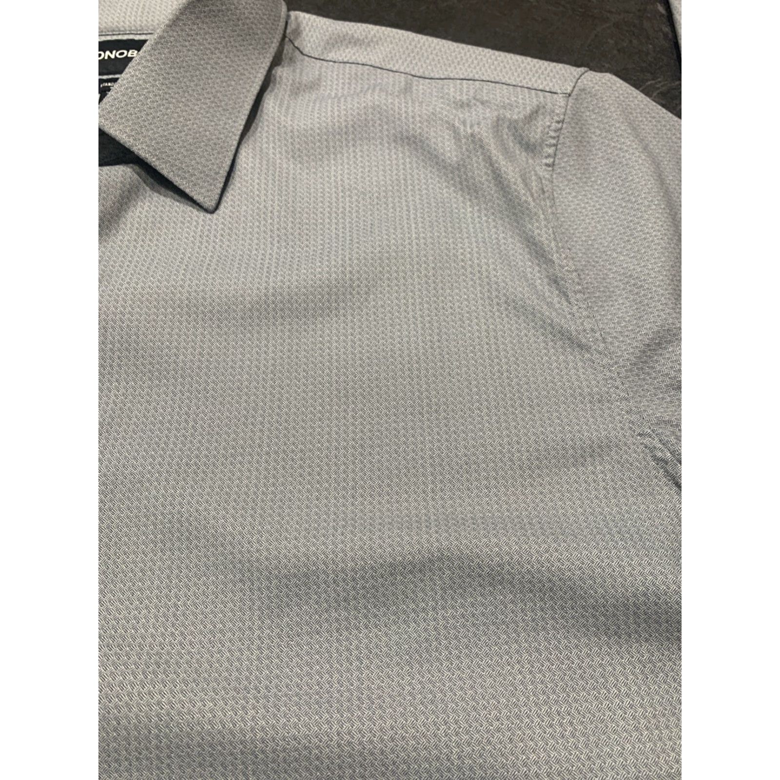 Bonobos Bonobos Standard Fit Button-Up Shirt - Light Gray - Size L - Casual Long Sleeve Cotton - Mens Size US L / EU 52-54 / 3 - 4 Thumbnail