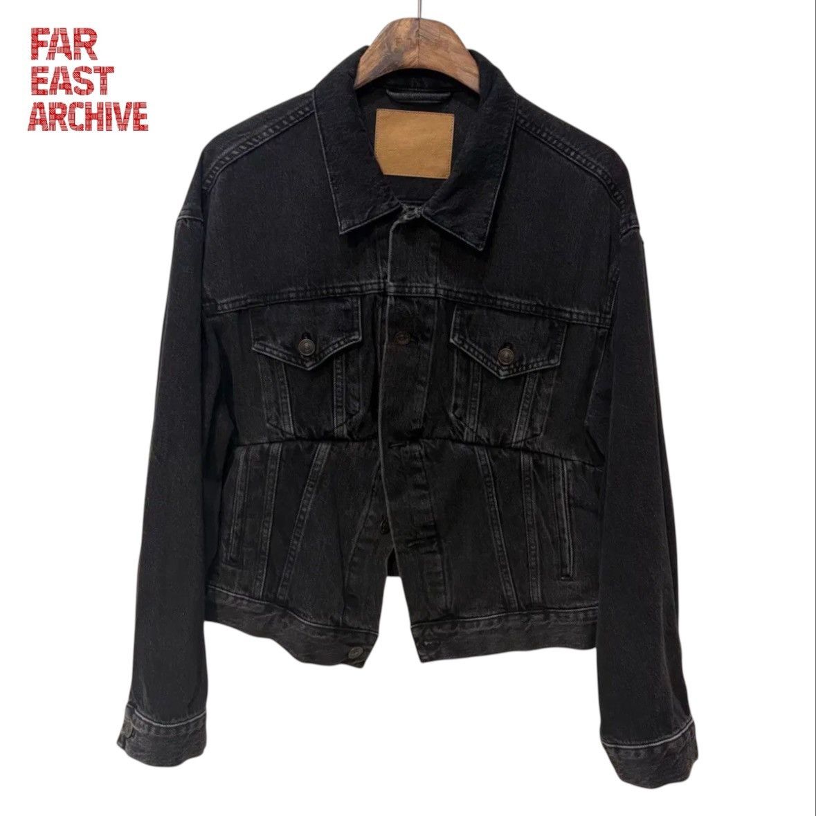 Balenciaga Balenciaga Swing Denim Jacket Black Size US XXS / EU 40 - 1 Thumbnail