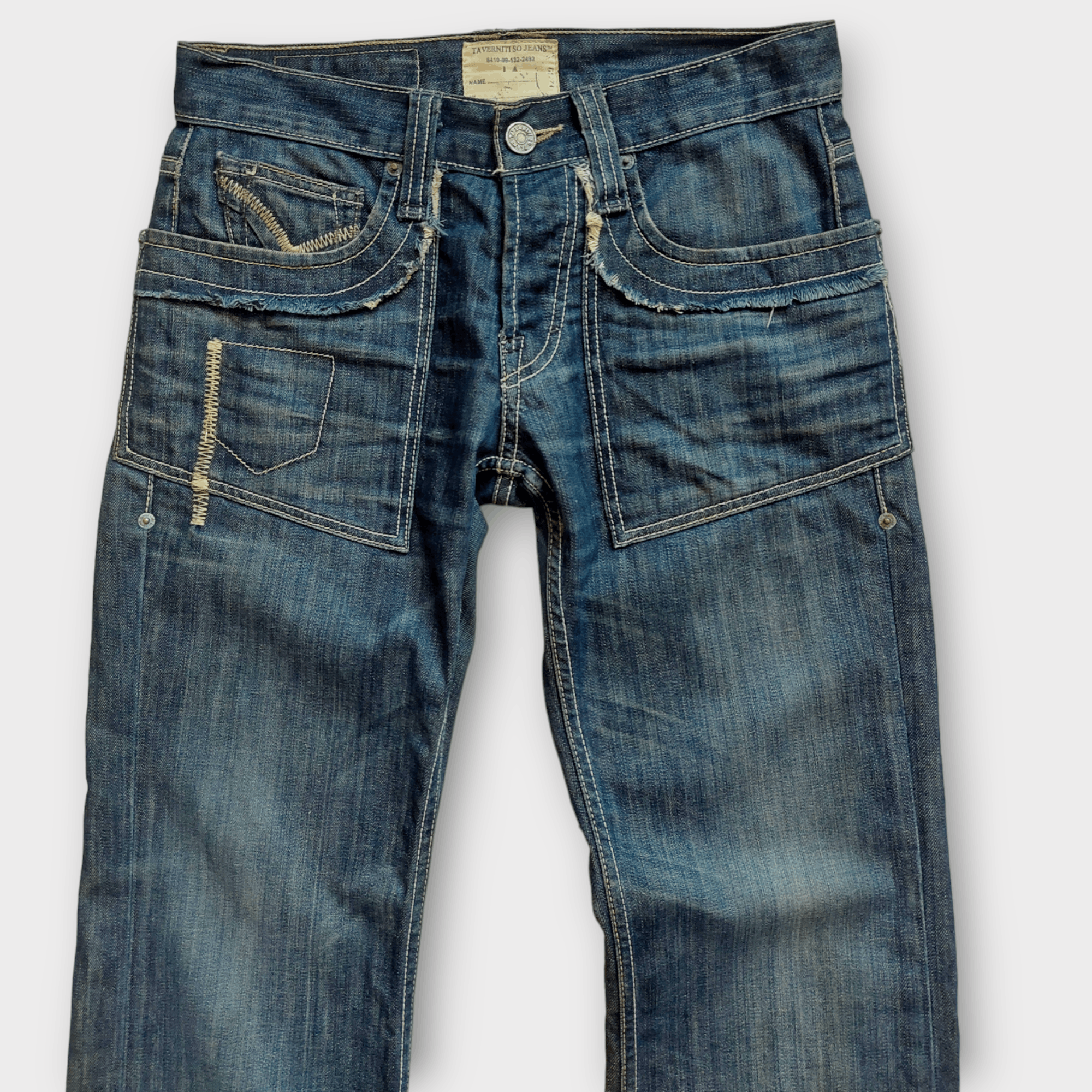 Vintage Vintage Jimmy Taverniti Outer Stitched Jeans Size US 29 - 3 Thumbnail