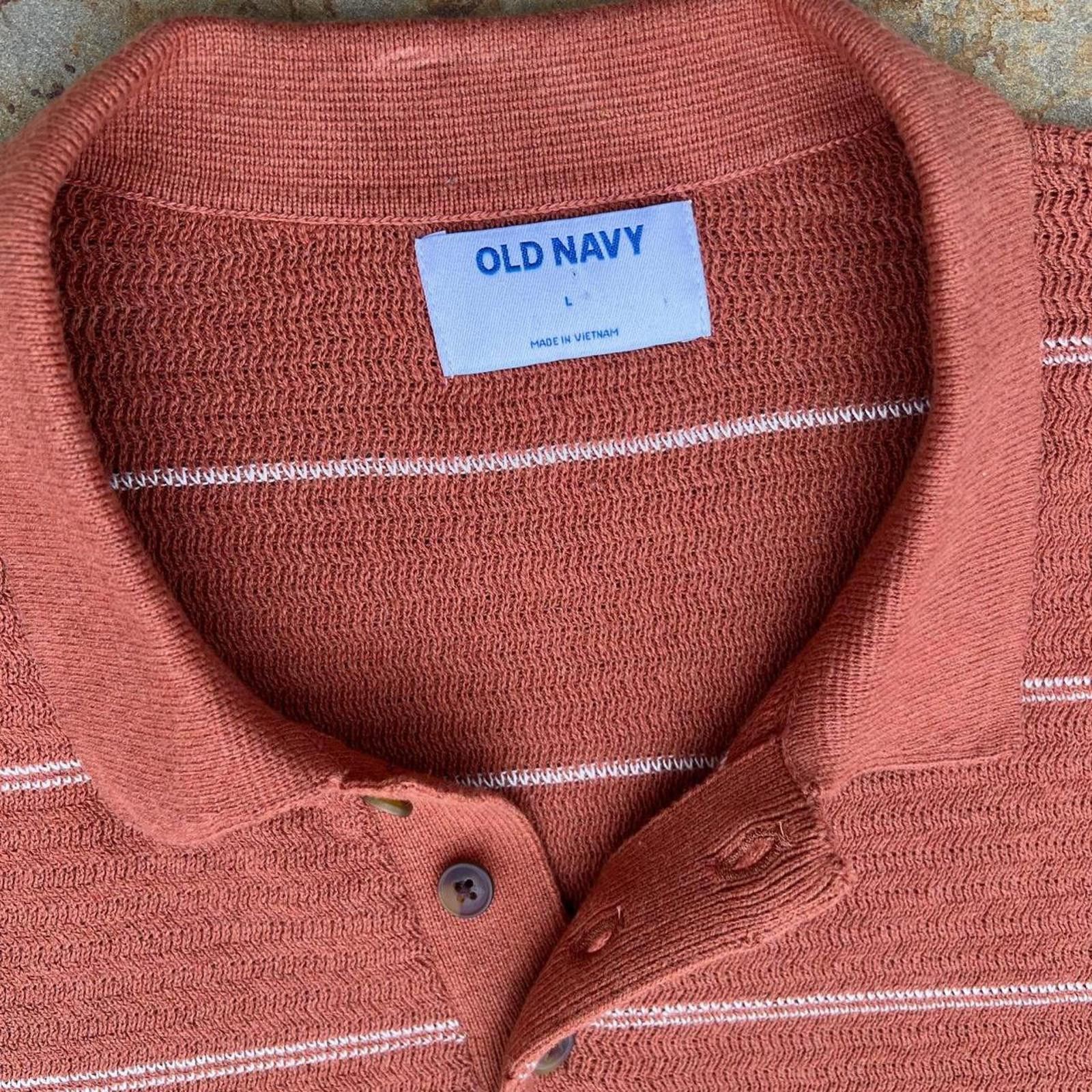Old Navy Old Navy Men's Orange and White Jumper Size US L / EU 52-54 / 3 - 3 Thumbnail