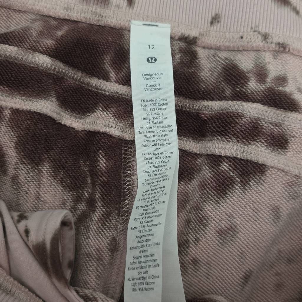 Lululemon Lululemon Women's Size 12 Pink Brown Splatter Design Jogger Size 34" / US 12 / IT 48 - 2 Thumbnail