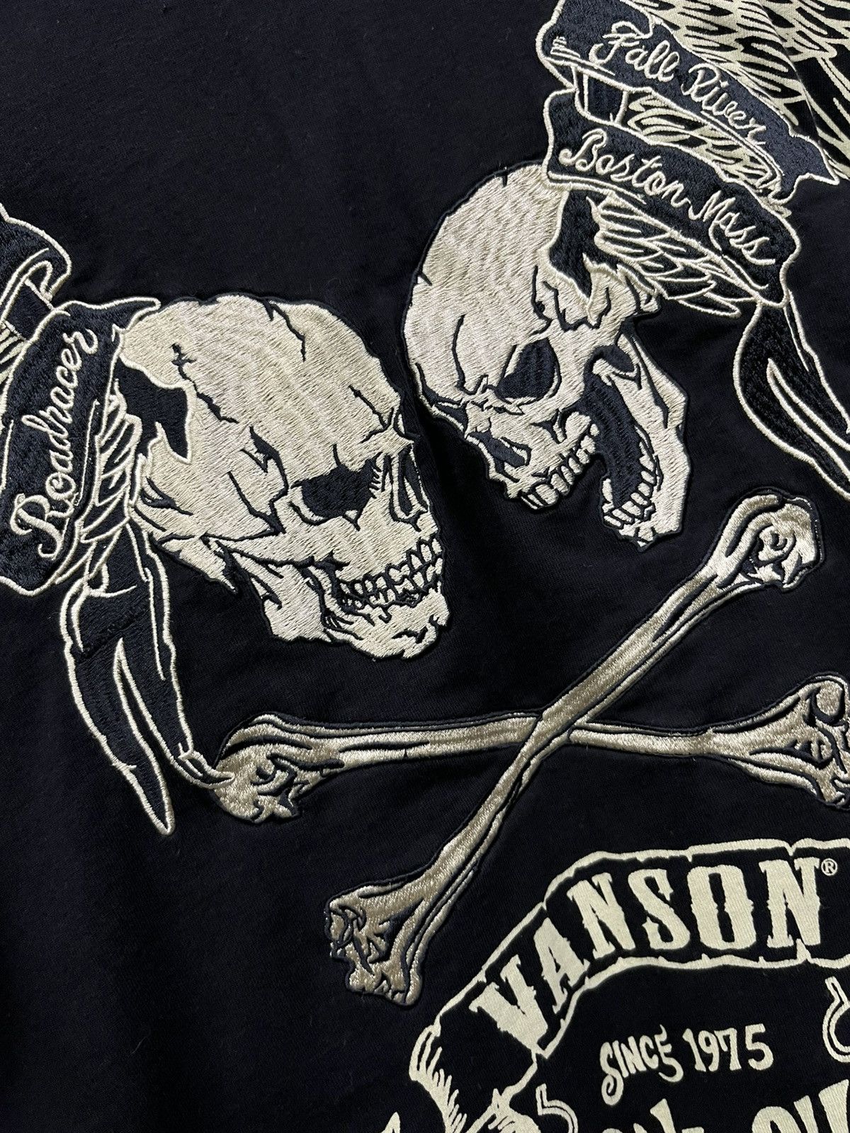 Vanson Leathers Vanson Double Skull Wings Crossbone Punk Biker Polo Size US S / EU 44-46 / 1 - 10 Thumbnail