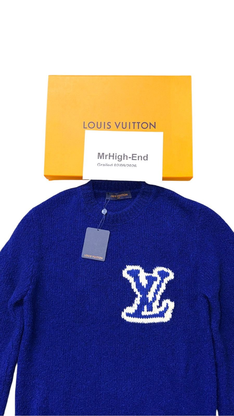 Louis Vuitton Louis Vuitton L Fleece blue Long Sleeves Knitted Sweatshirt Size US M / EU 48-50 / 2 - 2 Thumbnail