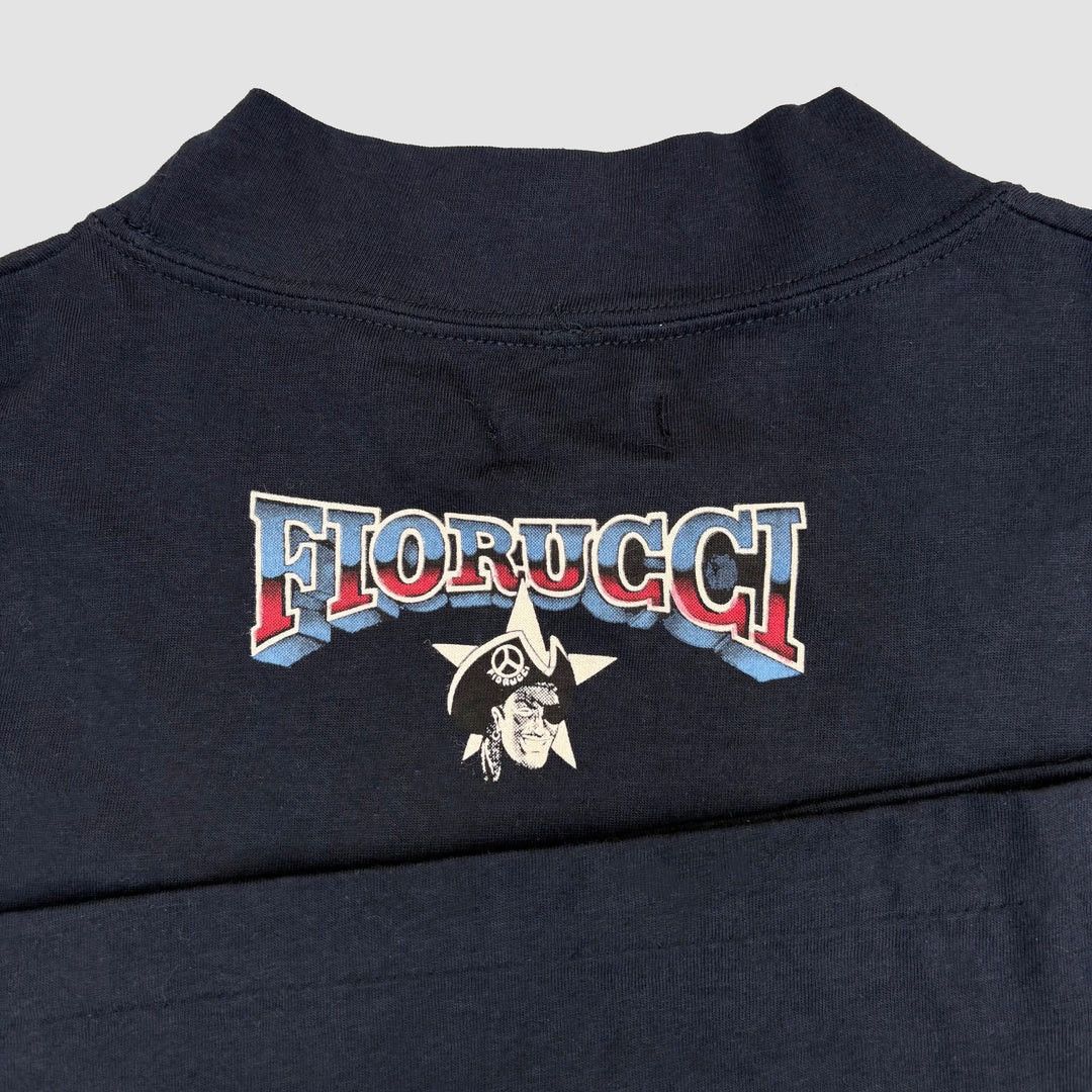 Fiorucci × Vintage Fiorucci 1990 90s Vintage Designer Mock Neck Logo T-Shirt Size US L / EU 52-54 / 3 - 3 Thumbnail