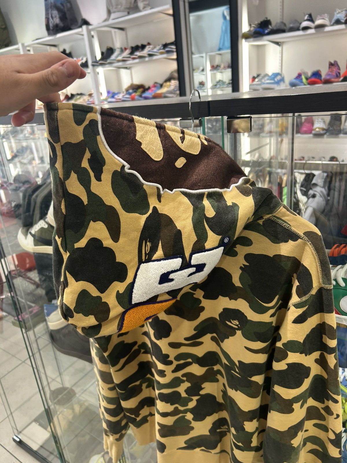 Bape Bape 1st camo yellow ape full zip up hoodie Size US XL / EU 56 / 4 - 8 Thumbnail