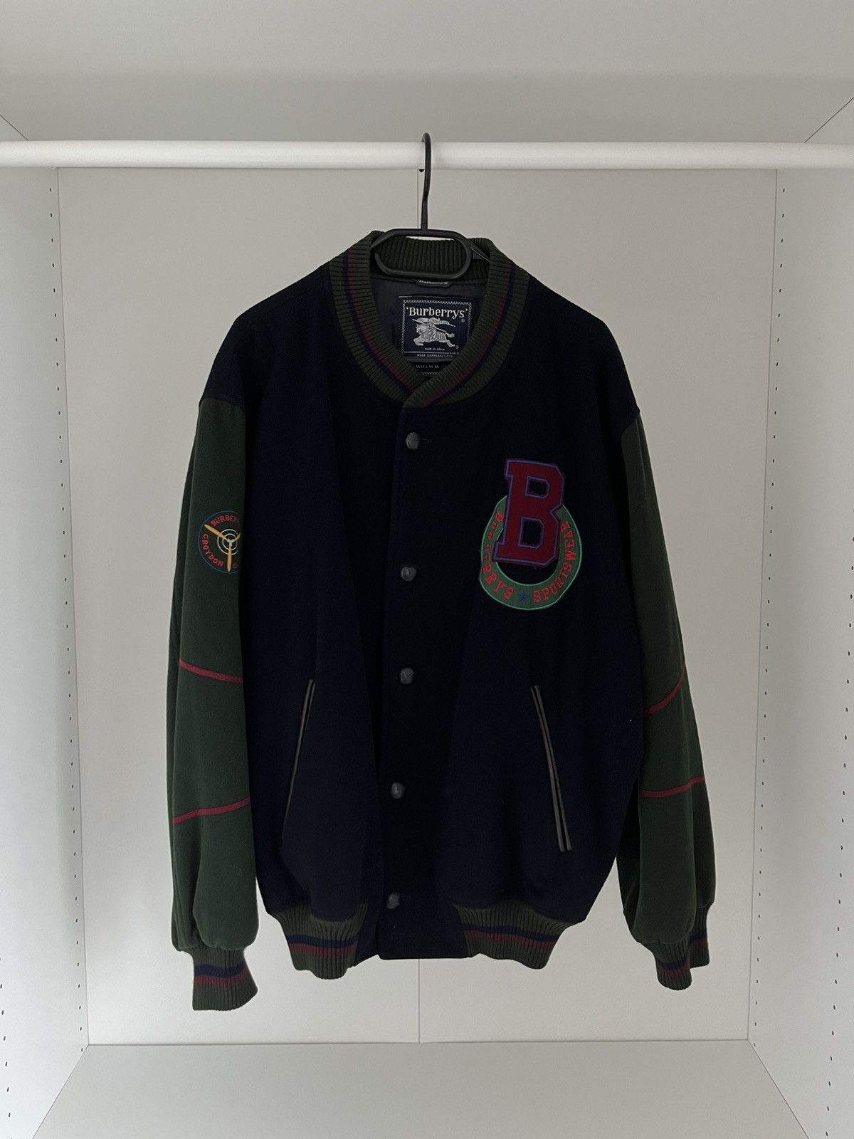 Burberry Burberry Varsity Jacket / Collage Jacket / Vintage - Wool Size US L / EU 52-54 / 3 - 1 Thumbnail