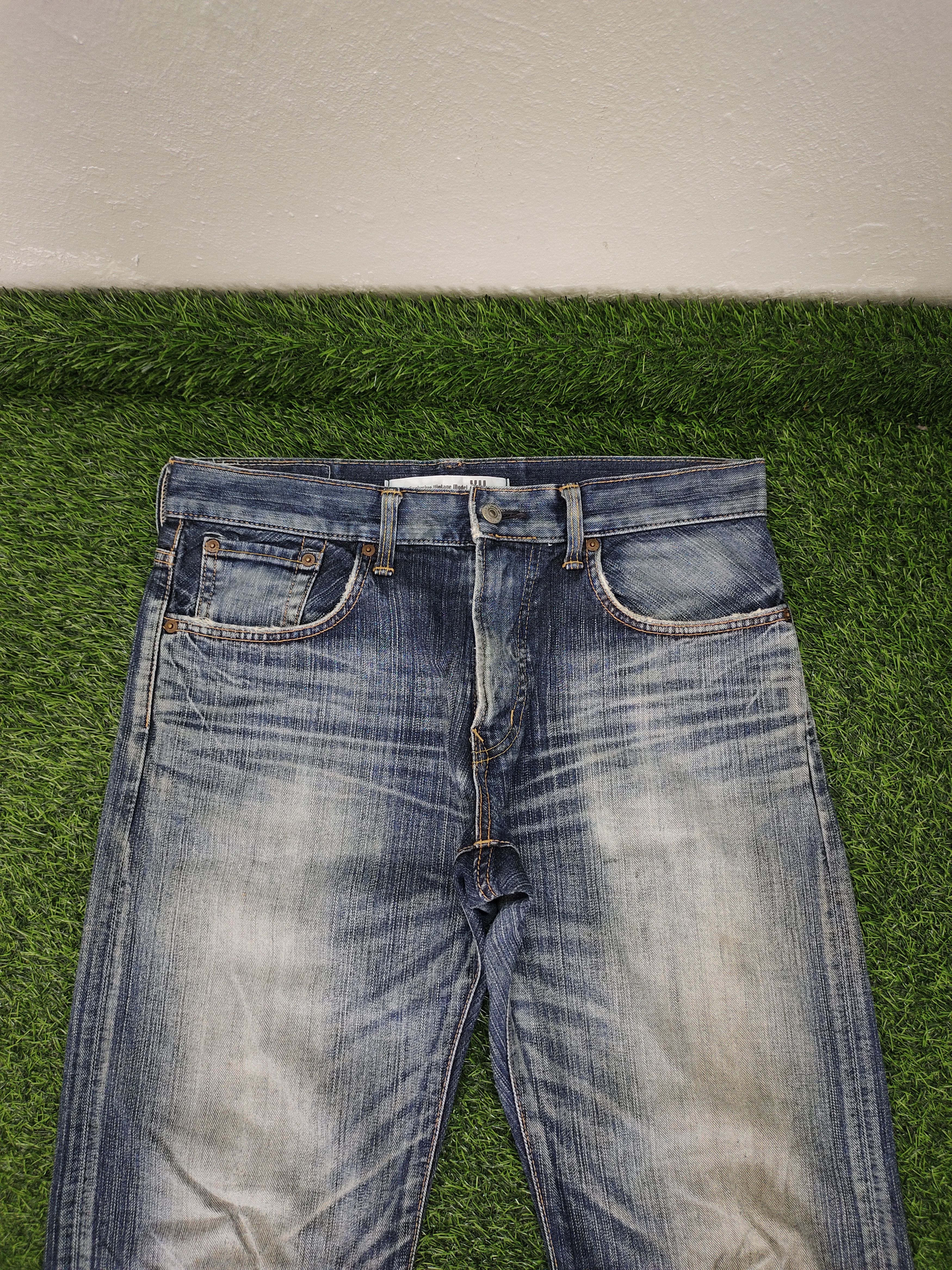 If Six Was Nine Vintage 90s Edwin Xv Distress Faded Clawmark Denim Jeans Size US 32 / EU 48 - 3 Thumbnail