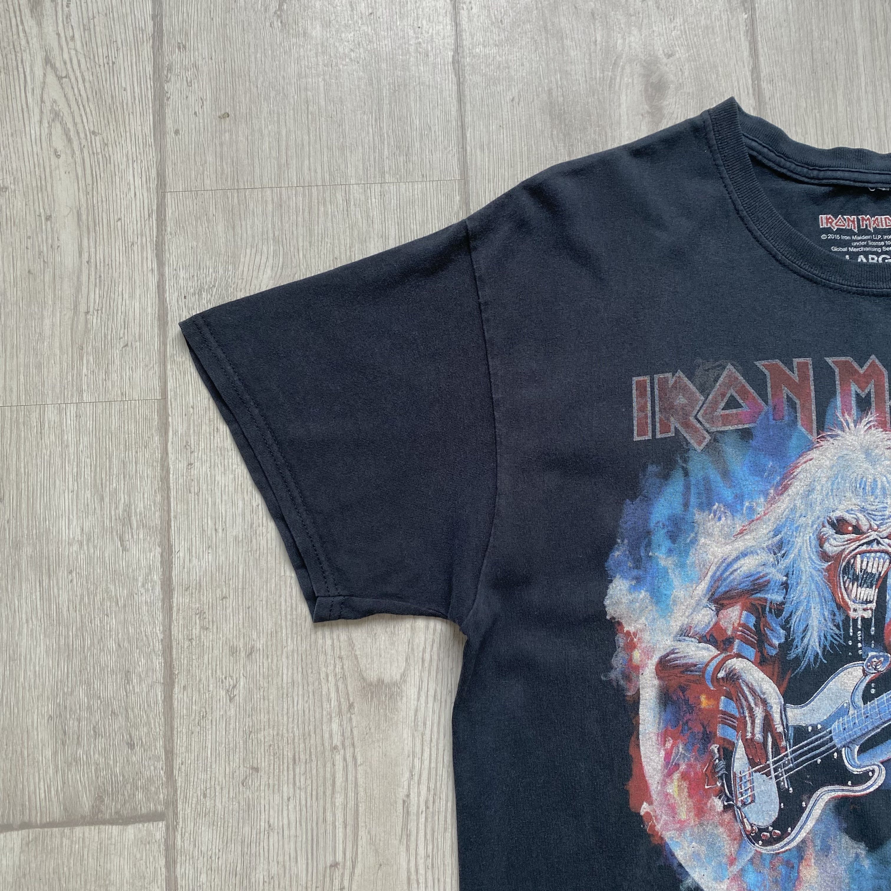 Iron Maiden Vintage Faded Iron Maiden tee killers Rock Band tour Size US L / EU 52-54 / 3 - 4 Thumbnail
