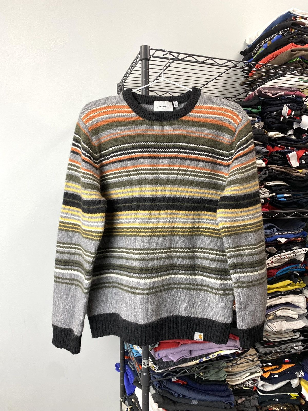 Carhartt Carhartt WIP Striped Sweater Knit Wool Size US M / EU 48-50 / 2 - 1 Thumbnail