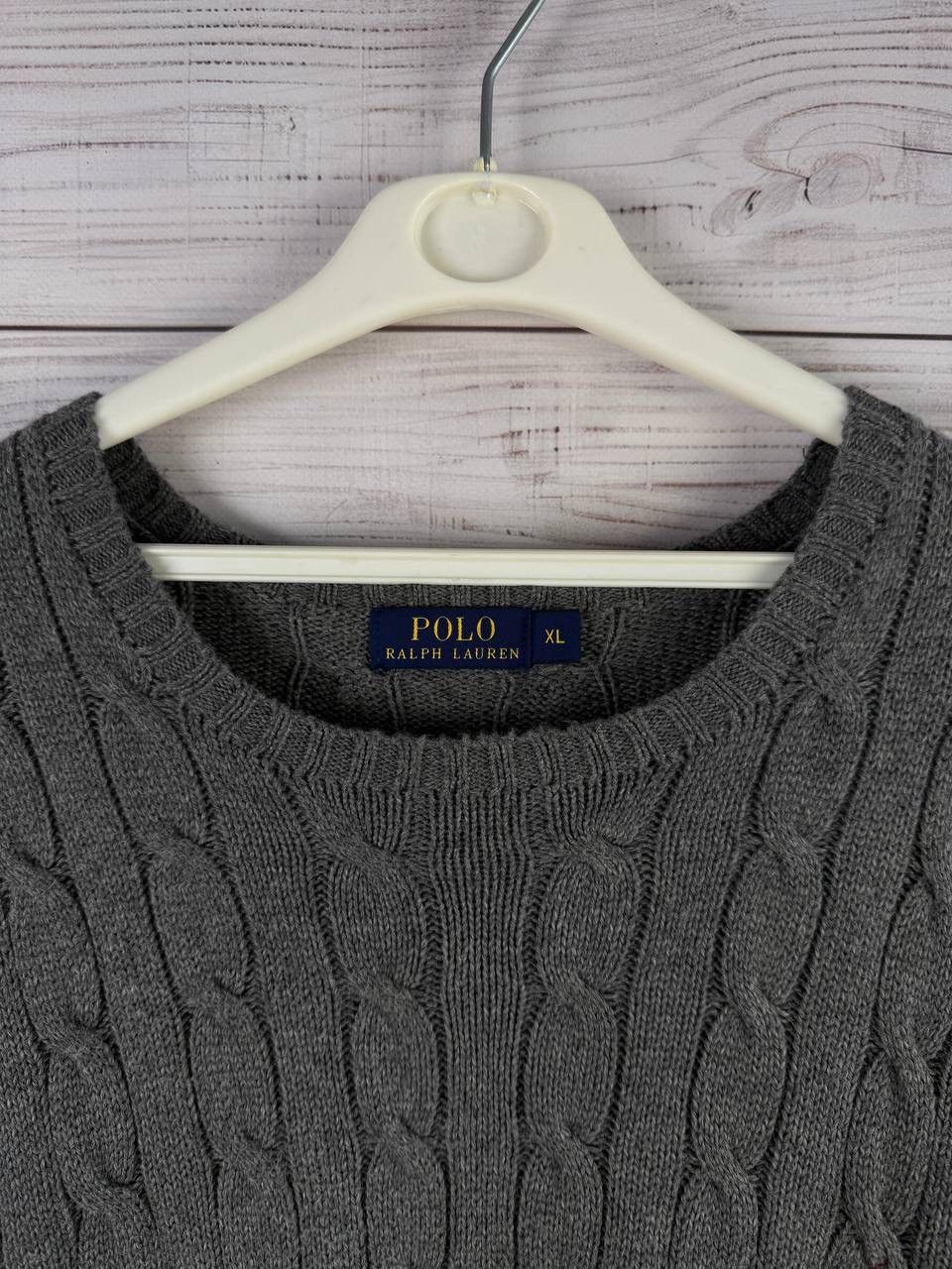 Polo Ralph Lauren Vintage Y2K Cable Knit Polo Ralph Lauren Sweater Red Pony Size US XL / EU 56 / 4 - 4 Thumbnail