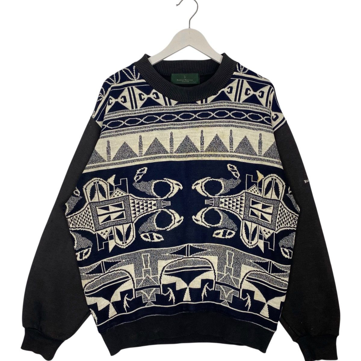 Vintage Vintage Valentino Rudolph Sweatshirt Black/White Size L Size US L / EU 52-54 / 3 - 1 Thumbnail
