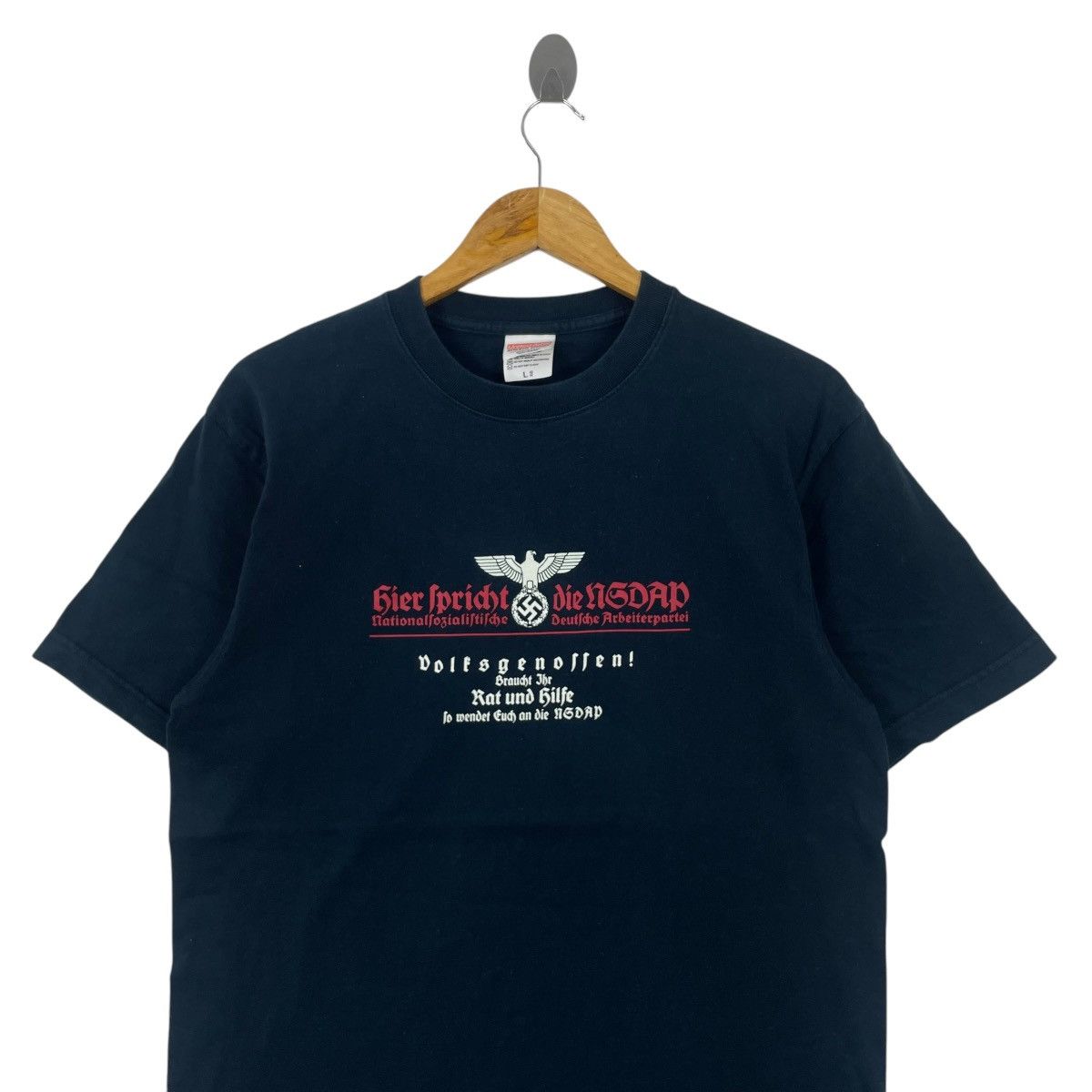 Vintage Vintage German Workers Workwear NSDAP Tshirt Size US L / EU 52-54 / 3 - 2 Thumbnail
