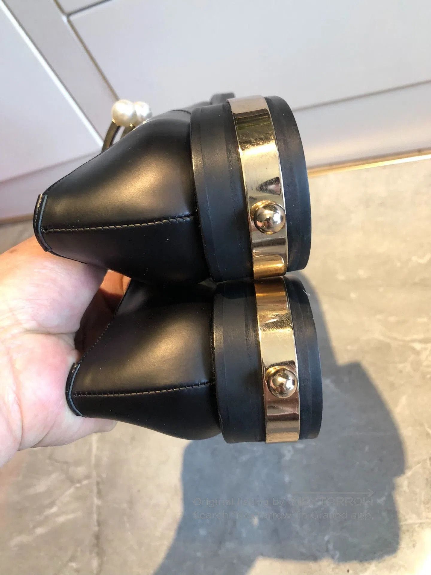 Japanese Brand Coliac Pearl-Embellished Shoes. Size US 6 / IT 36 - 4 Thumbnail