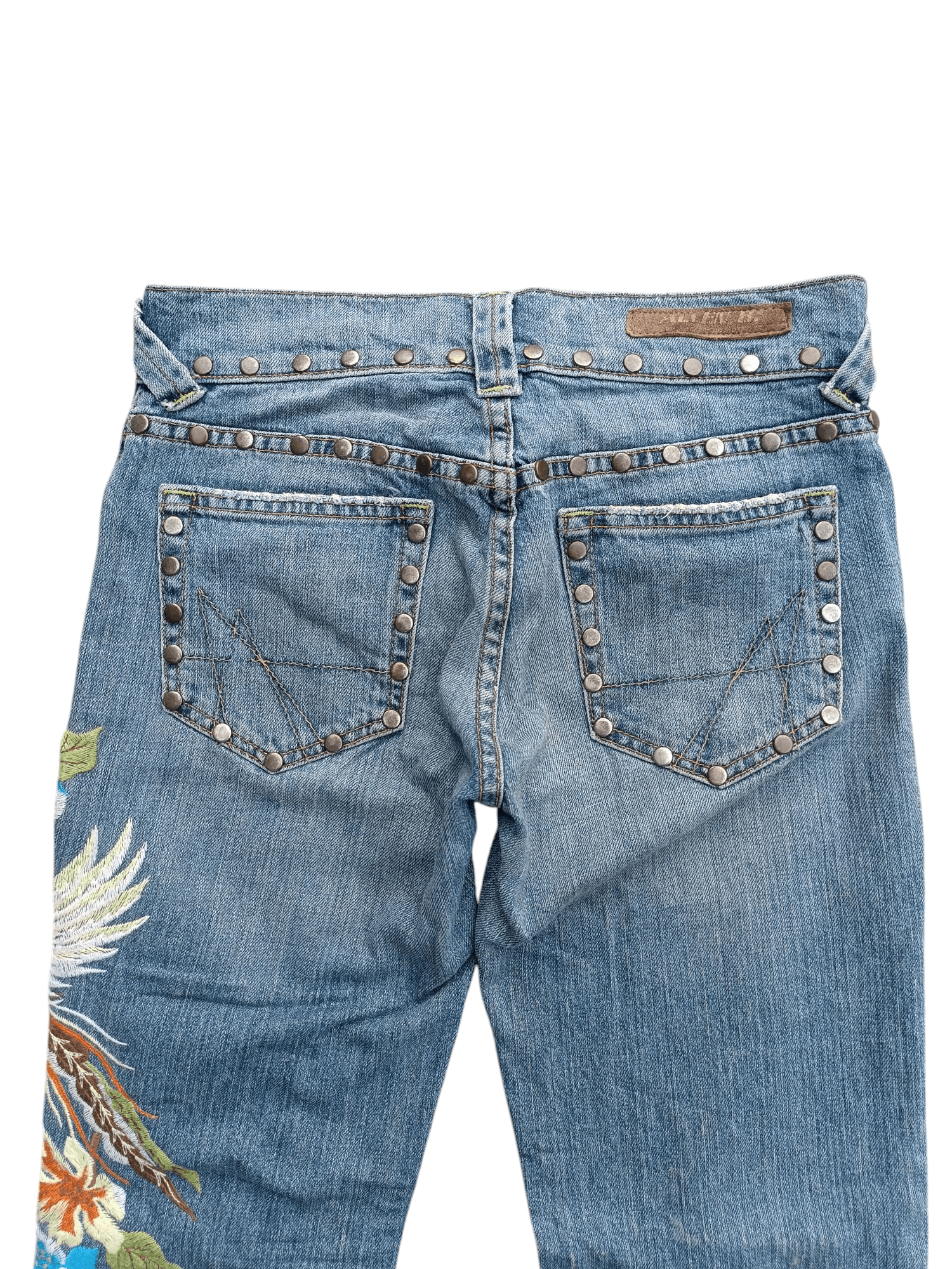 Other FLARED Allen B. Distresed Embroidered Rare Design Jeans E233 Size 26" / US 2 / IT 38 - 7 Thumbnail