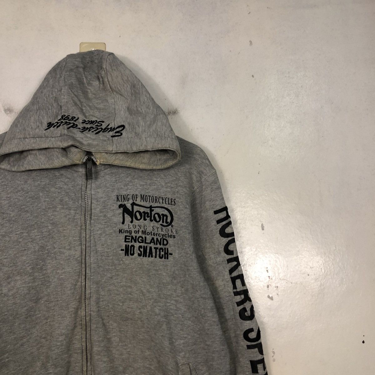 Norton 📌Punk Design Zipper Hoodie Jacket Norton Over Print Design Size US M / EU 48-50 / 2 - 8 Thumbnail