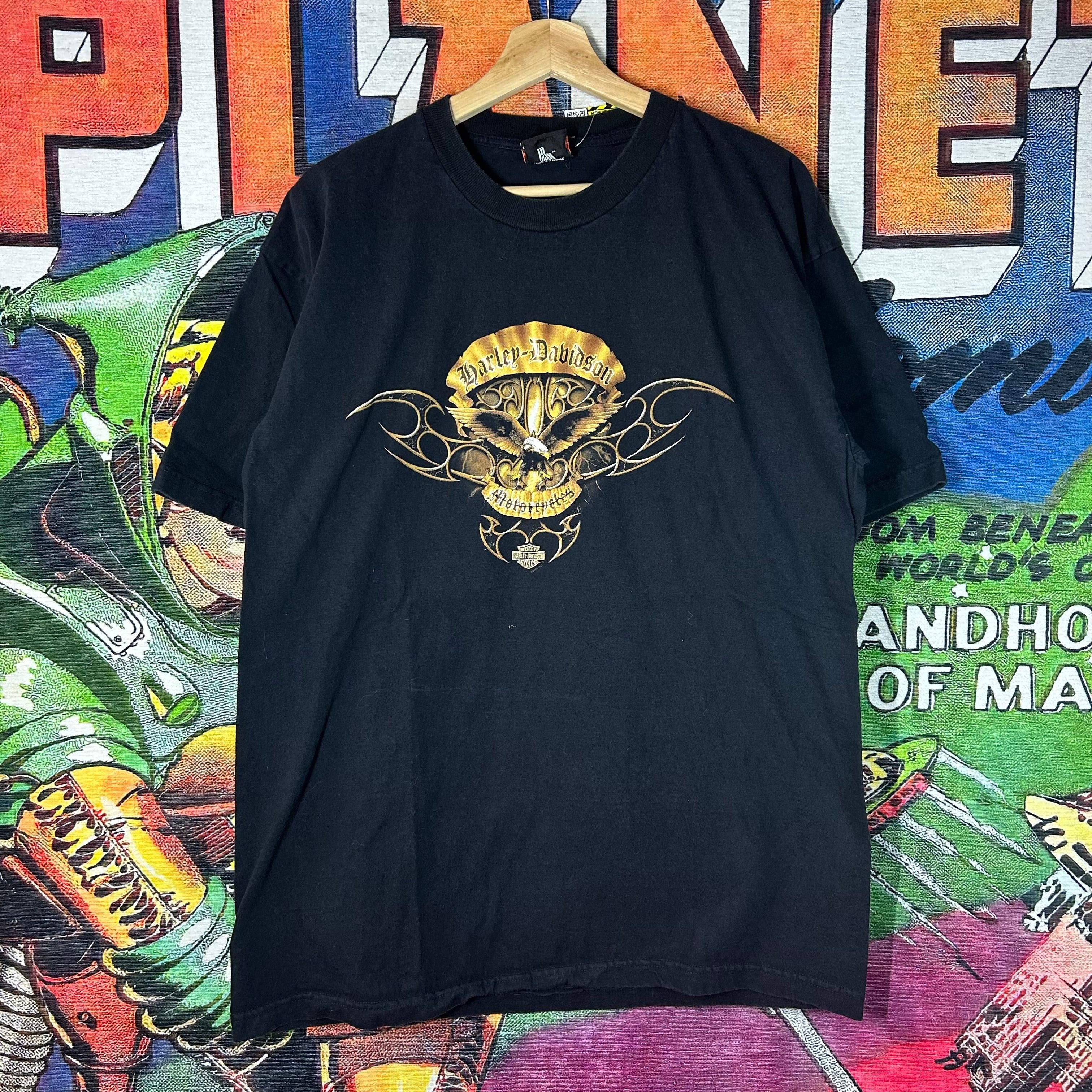 Harley Davidson Y2K Harley Davidson Gold Eagle Tee Size XL Size US XL / EU 56 / 4 - 1 Thumbnail
