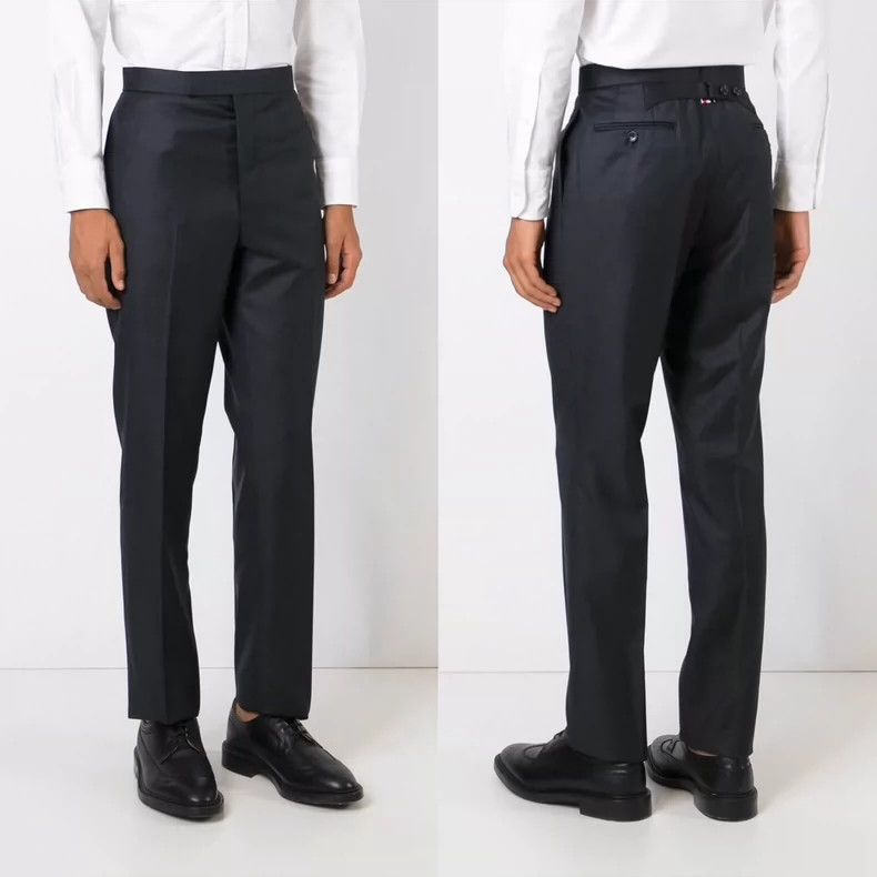 Thom Browne Thom Browne Size 1 Navy blue wool suit trousers 2503-Nexta Size US 29 - 6 Thumbnail