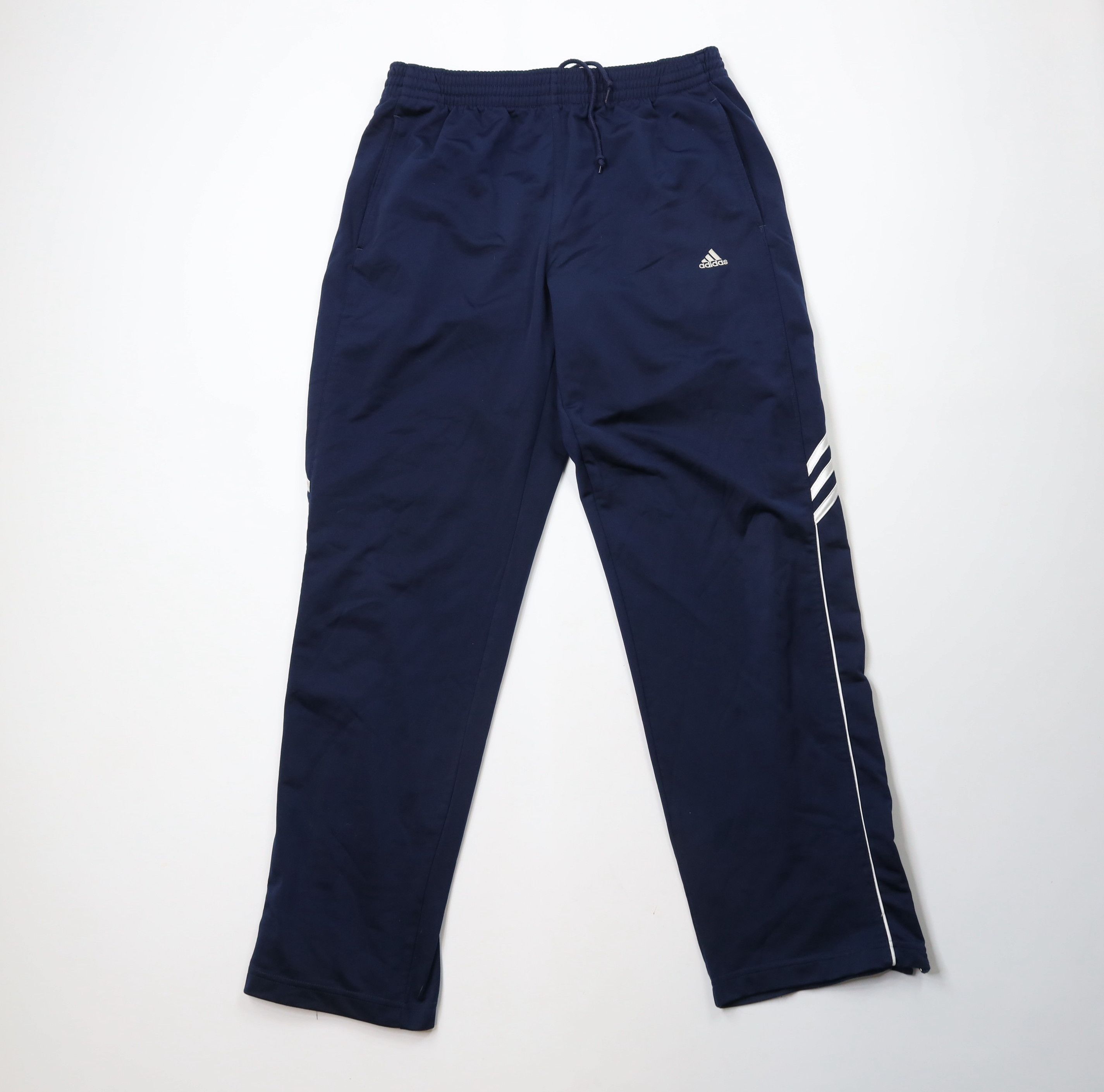 Adidas × Vintage Vintage Y2K 2003 Adidas Striped Wide Leg Sweatpants Blue Size US 34 / EU 50 - 1 Thumbnail