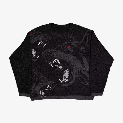 Aran Isles Knitwear Knitted Wolf Graphic Sweater Pullover Size US XL / EU 56 / 4 - 5 Thumbnail