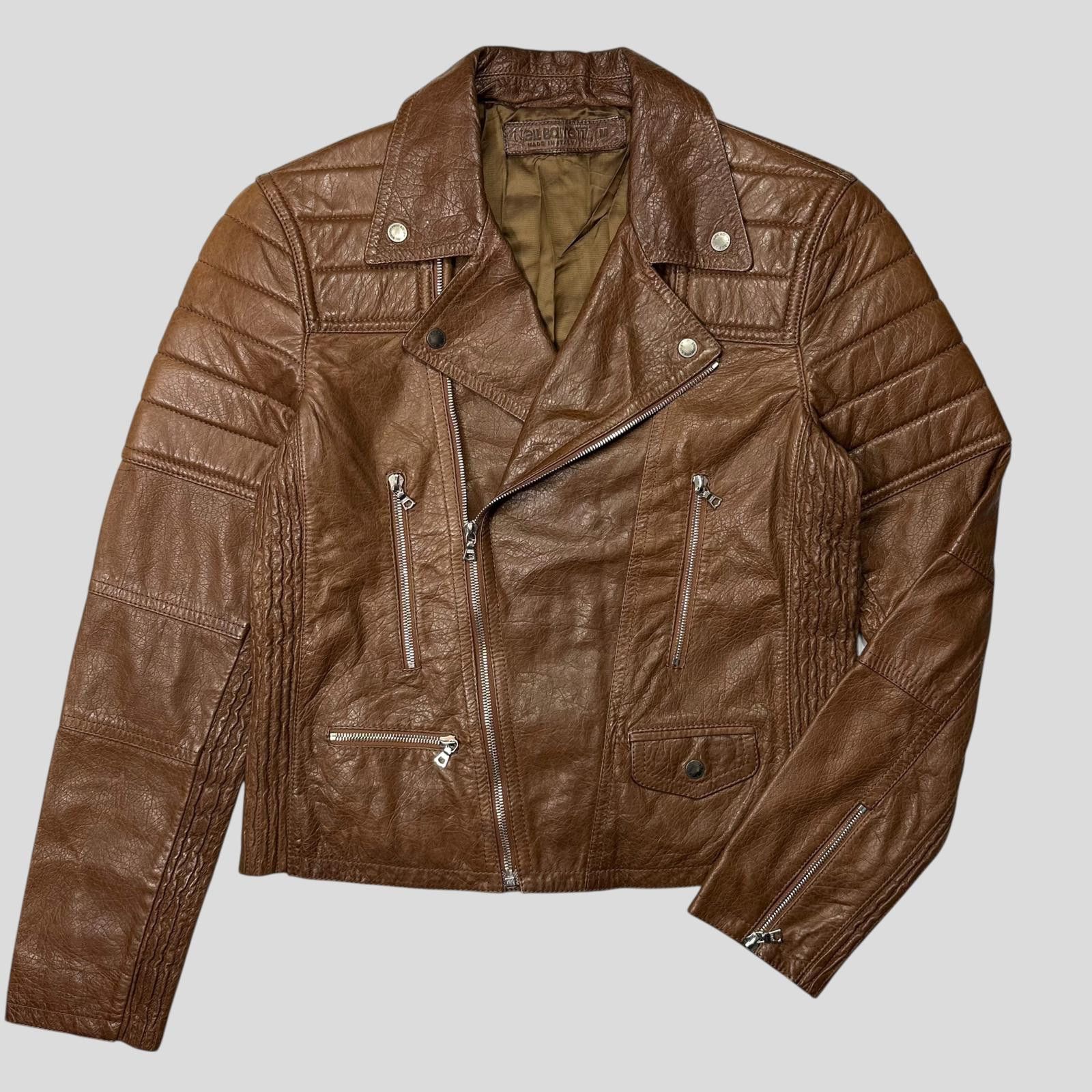 Neil Barrett Neil Barrett 2012 Leather Brown Multipocket Moto Jacket - S Size US S / EU 44-46 / 1 - 1 Thumbnail