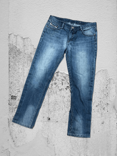 Diesel × Japanese Brand Crazy Crash Dirty Baggy Faded Jean Japan Avant Garde Style Size US 36 / EU 52 - 1 Thumbnail