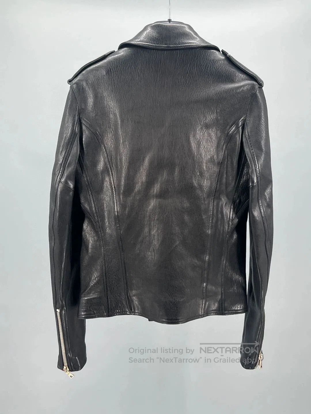 Balmain balmain men's black leather biker jacket. Size US M / EU 48-50 / 2 - 4 Thumbnail