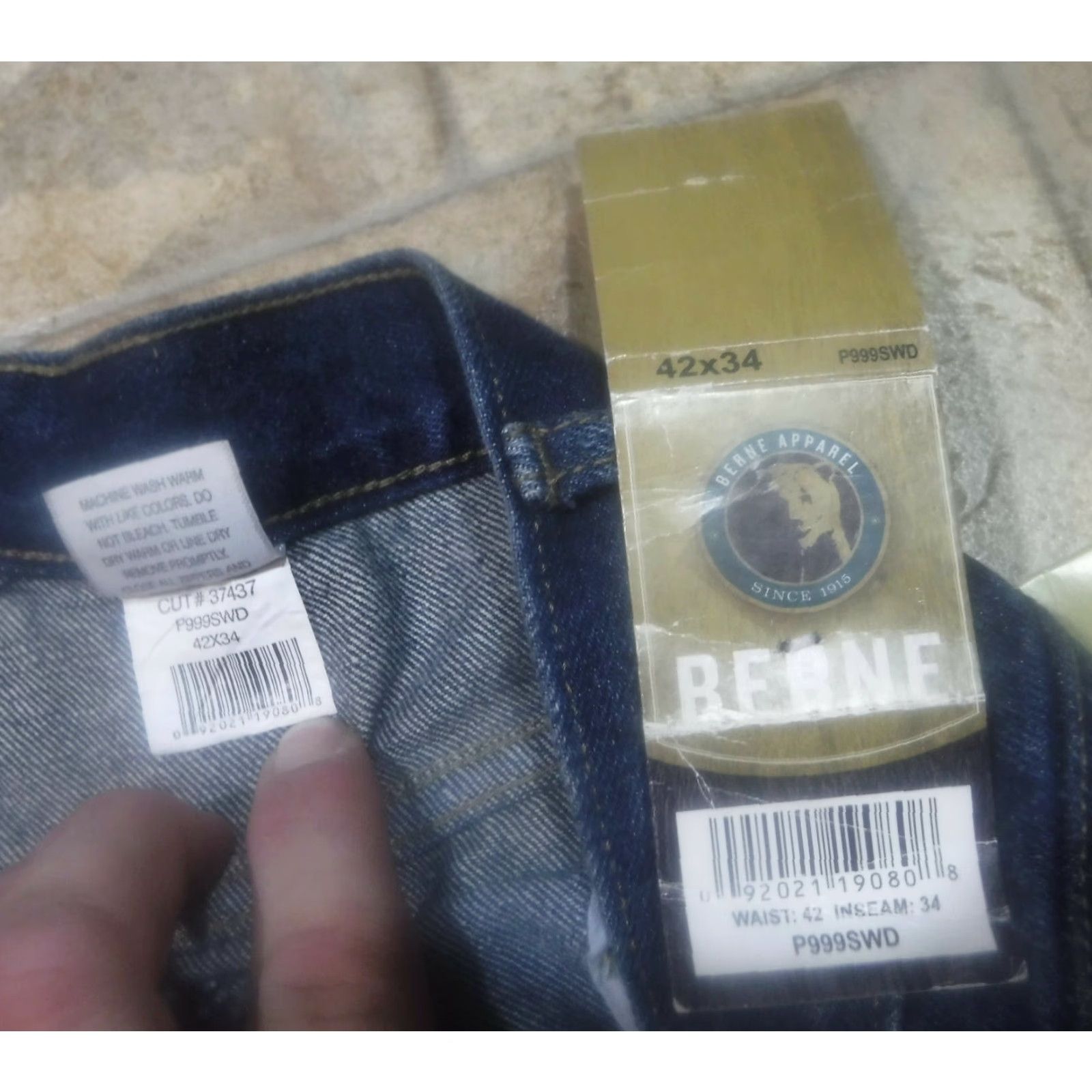 Vintage VINTAGE Berne Jeans 42 / 34 Dark Blue Denim 5-Pocket Classic 90s Style P999SWD Mens Jeans Diutm Tag New with Tags Size US 42 / EU 58 - 3 Thumbnail