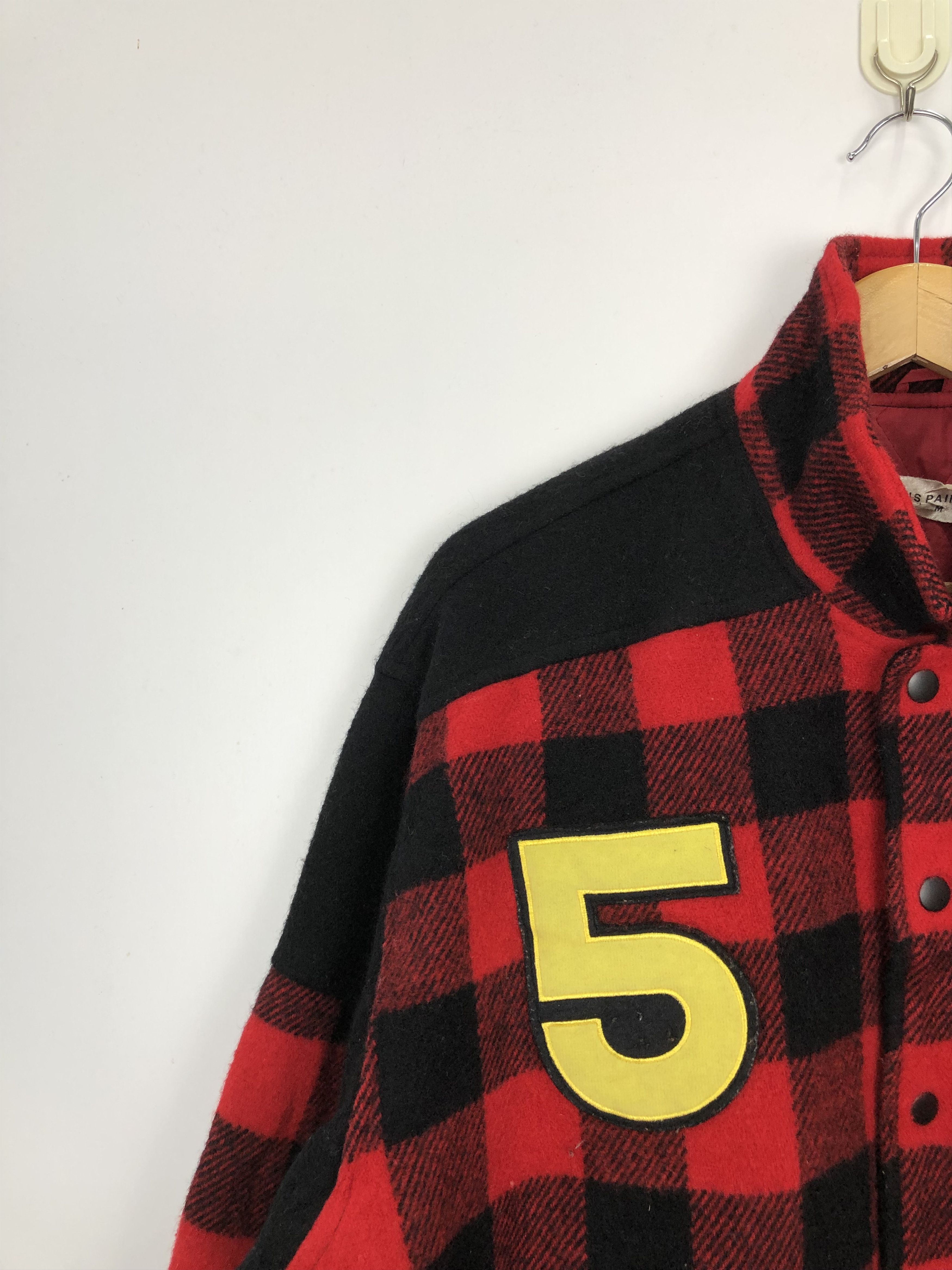 Vintage Vintage 90s Campus Pair Checker Wool Varsity Jacket V0352 Size US M / EU 48-50 / 2 - 7 Thumbnail