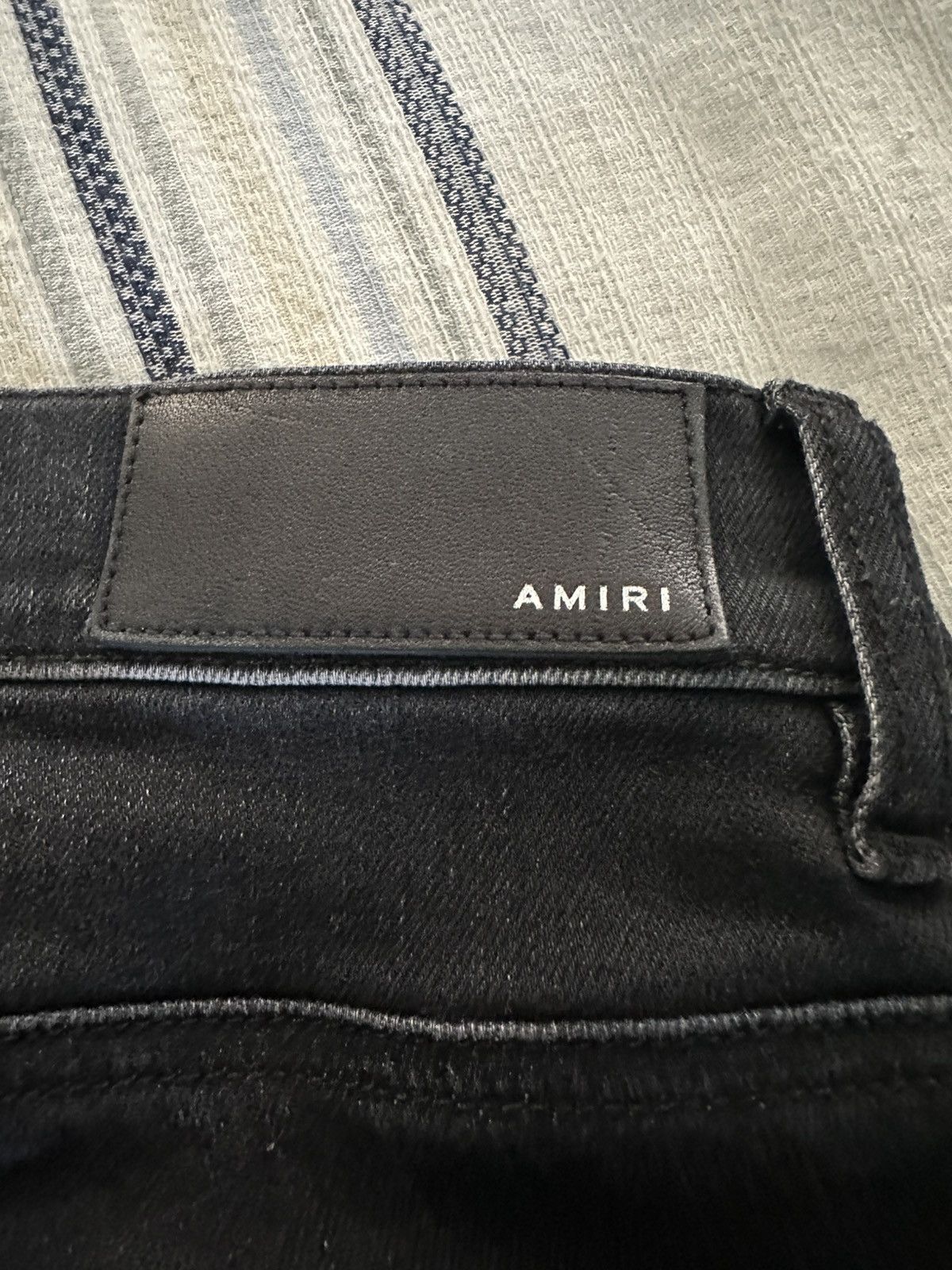 Amiri AMIRI Old English Logo Clay Black Denim Jeans Size US 34 / EU 50 - 9 Thumbnail