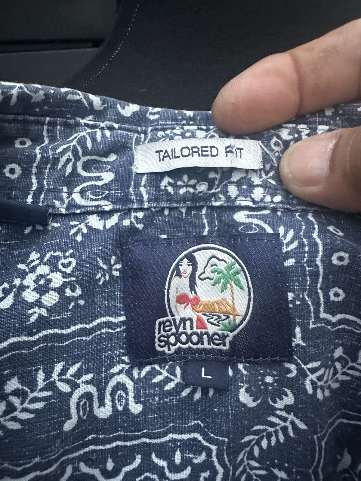 Reyn Spooner Reyn Spooner Tailored Fit Blue Hawaiian Print Men's L Size US L / EU 52-54 / 3 - 4 Thumbnail