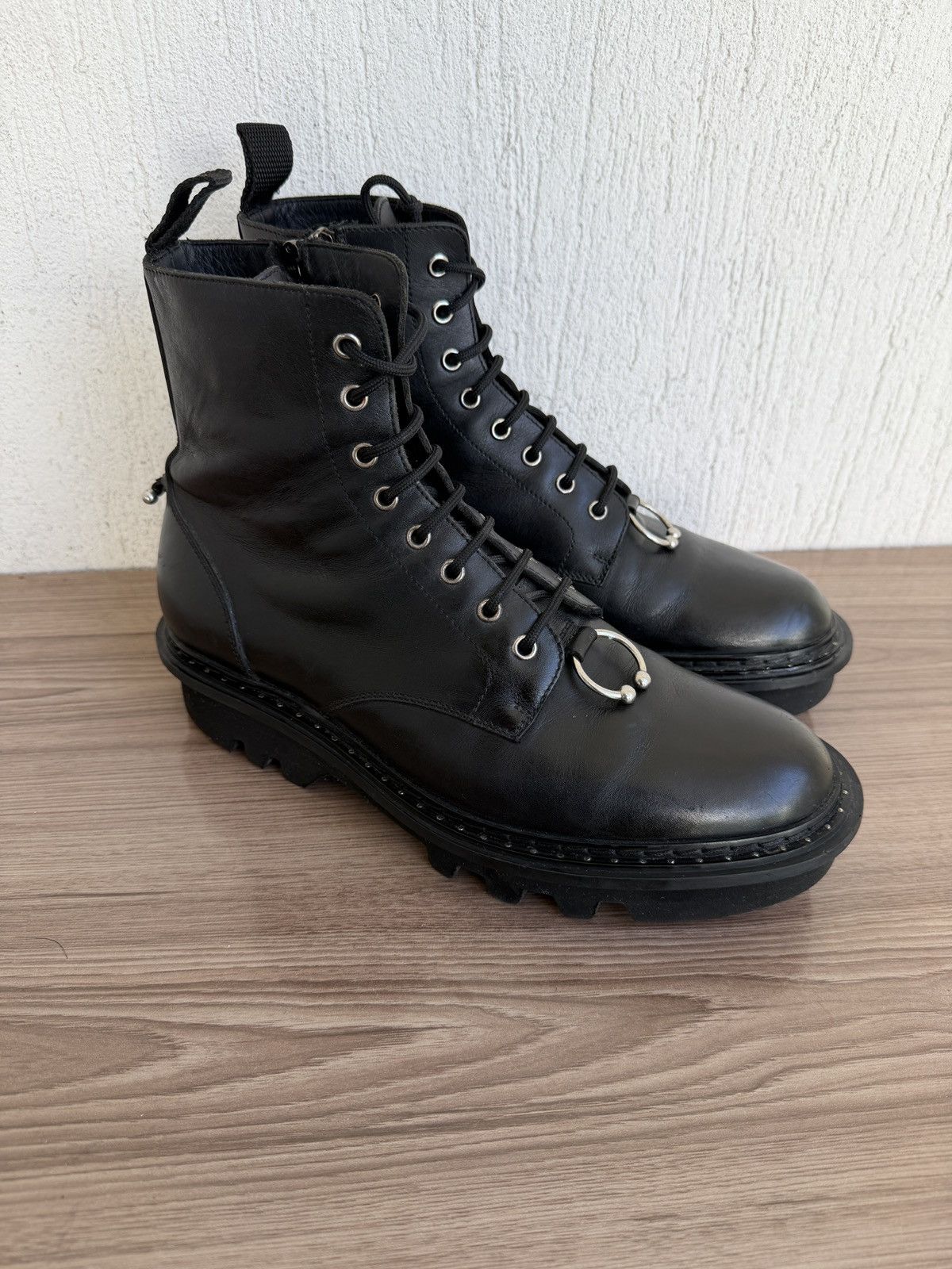 Neil Barrett Fw15 pierced punk boot like Balenciaga strike boots Size US 9 / EU 42 - 3 Thumbnail