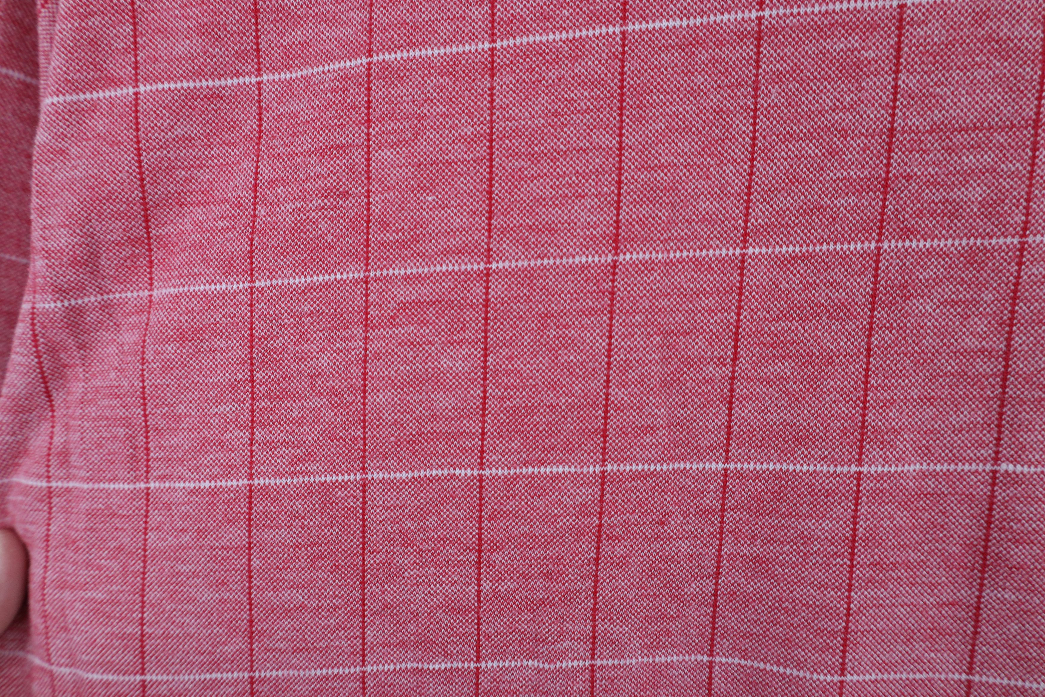 Vintage Vintage 90s Streetwear Knit Pullover Polo Shirt Red Plaid Size US L / EU 52-54 / 3 - 9 Thumbnail