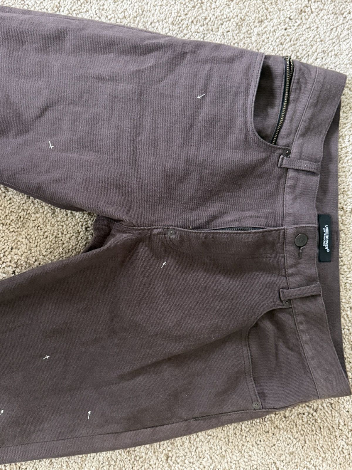 Undercover Undercoverism Embroidered Design Jeans Charcoal Brown Size US 32 / EU 48 - 4 Thumbnail